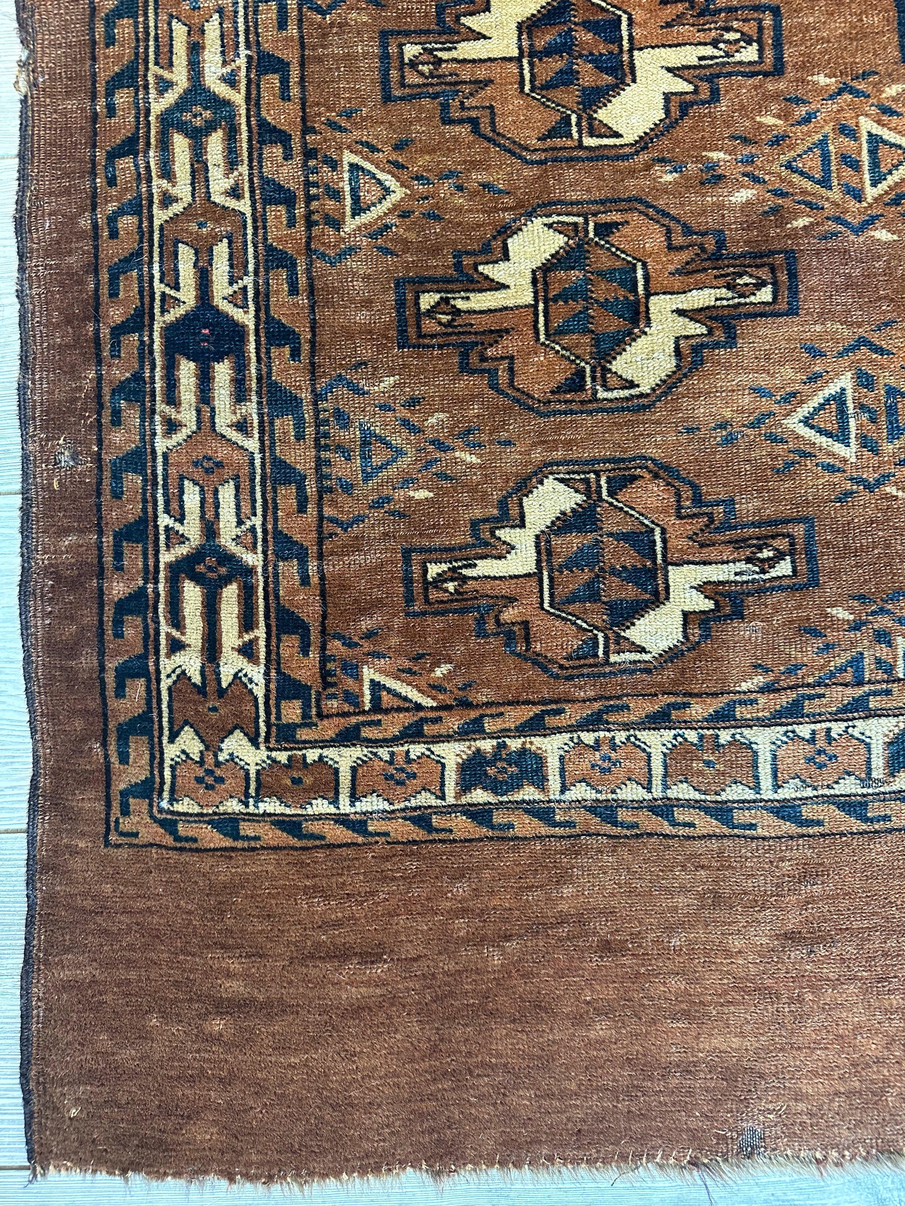 Antique Tekke Yomud Yomut Saryk Chuval Rug Bag Face by Rugistan - product image 7 for Resin Society