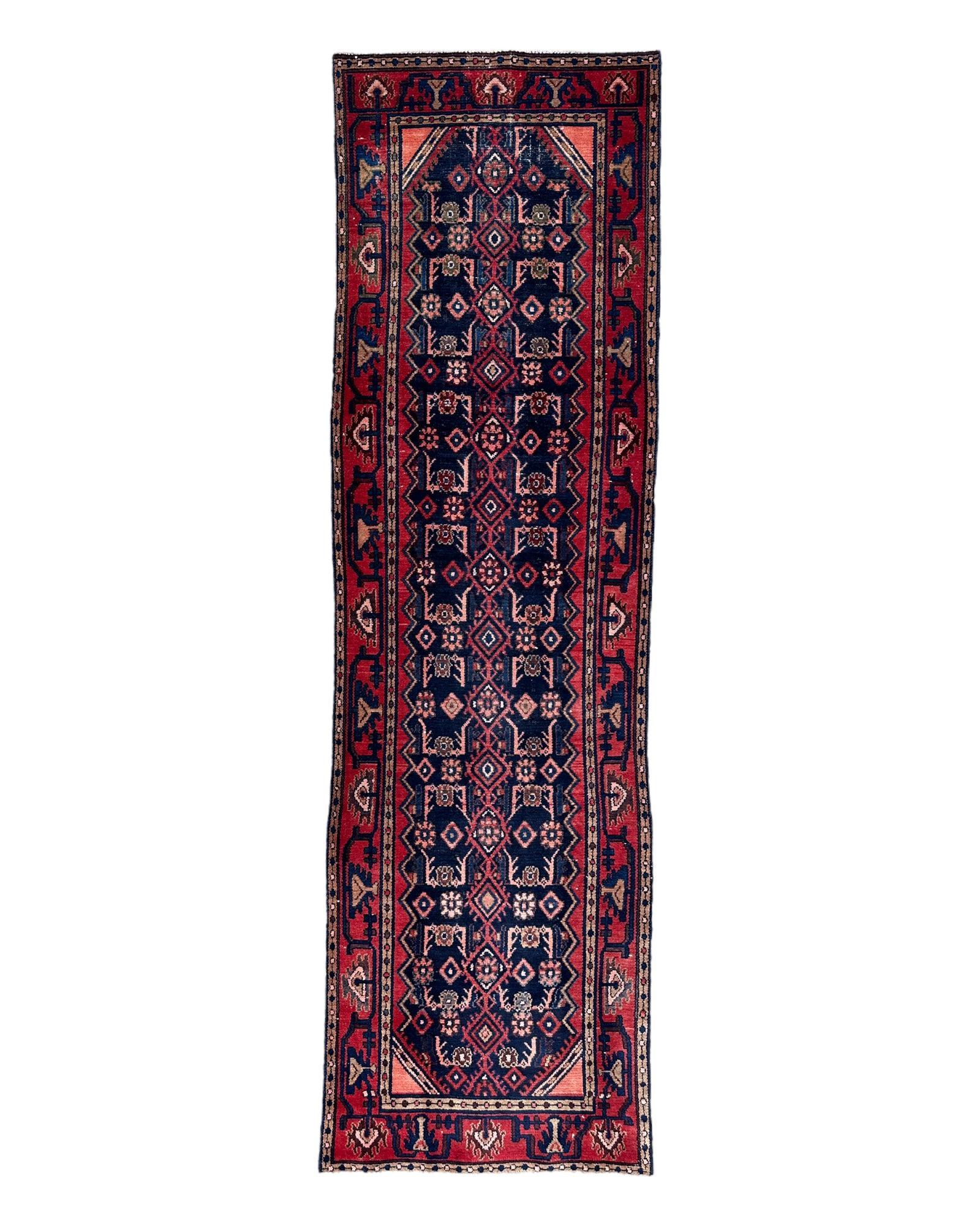 Antique Vegetable Dye Malayer Persian Runner Rug 3x10’4” by Rugistan - main product image for Resin Society