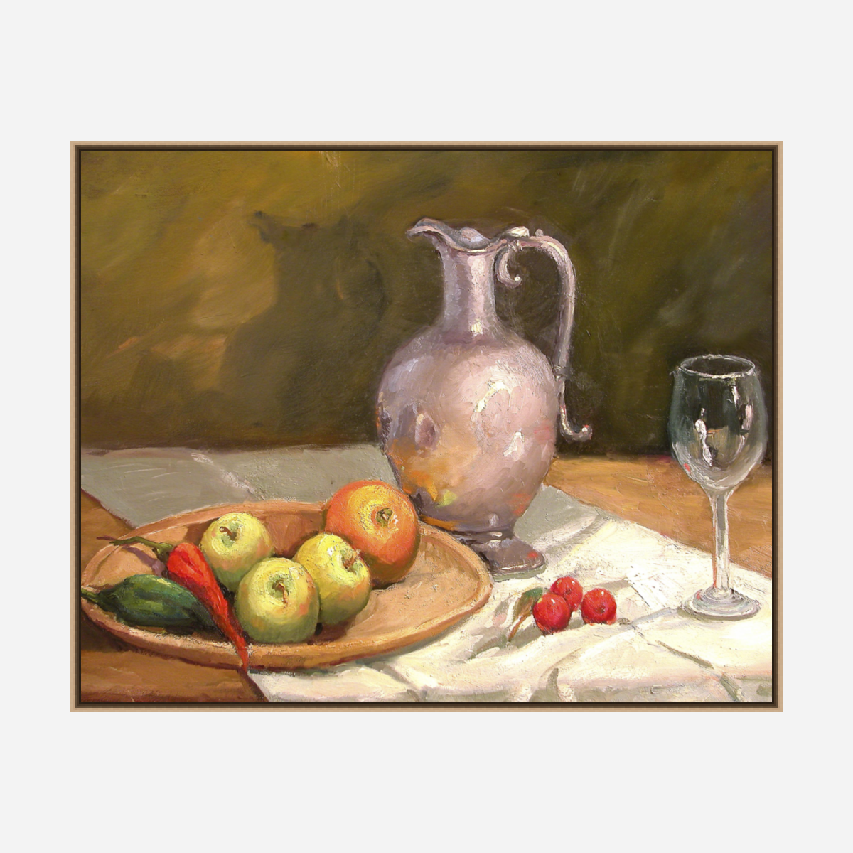 Apples on Table Artist Enhanced Canvas Print by John Beard Collection - product image 8 for Resin Society