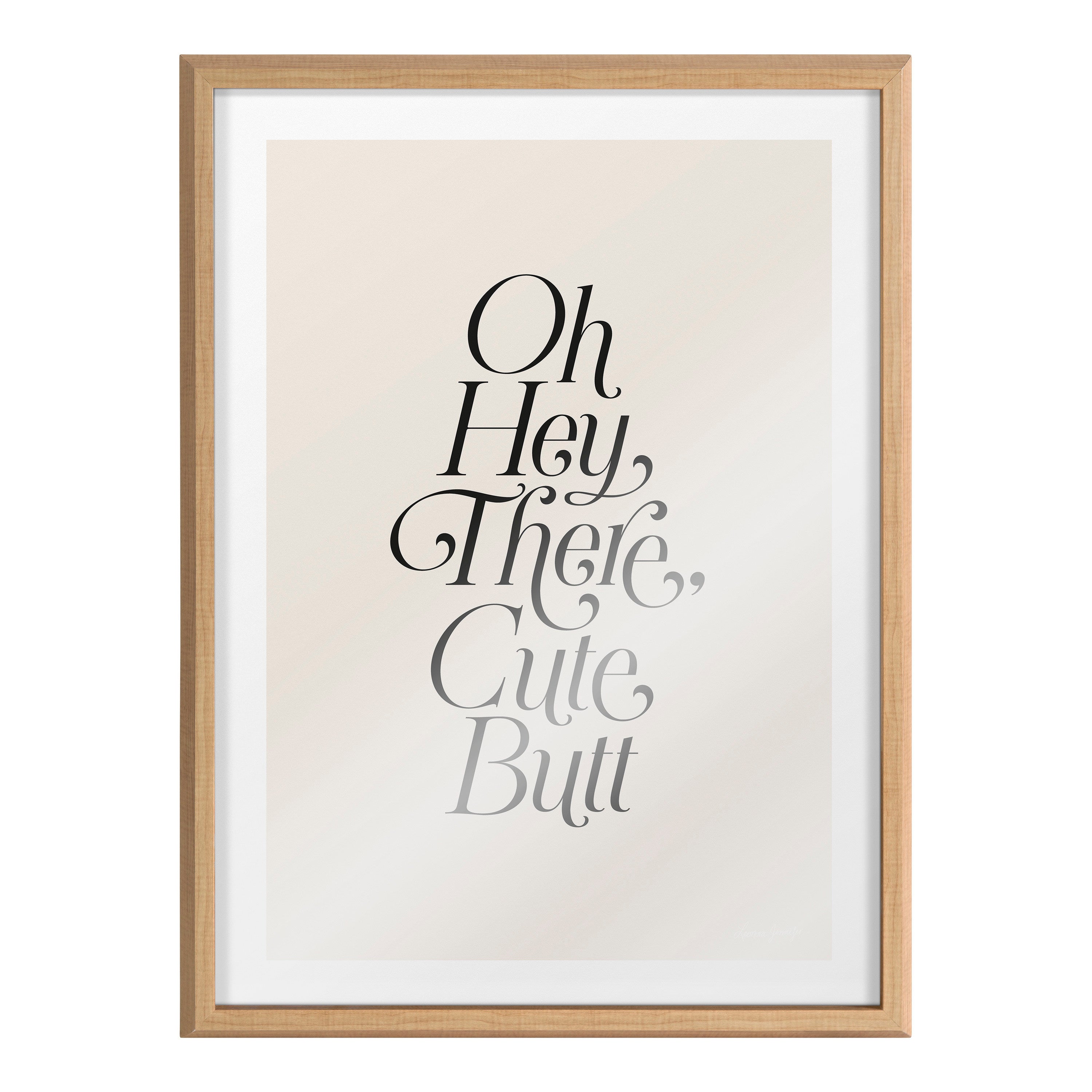 Blake Nice Butt Framed Printed Glass by kateandlaurel - product image 8 for Resin Society