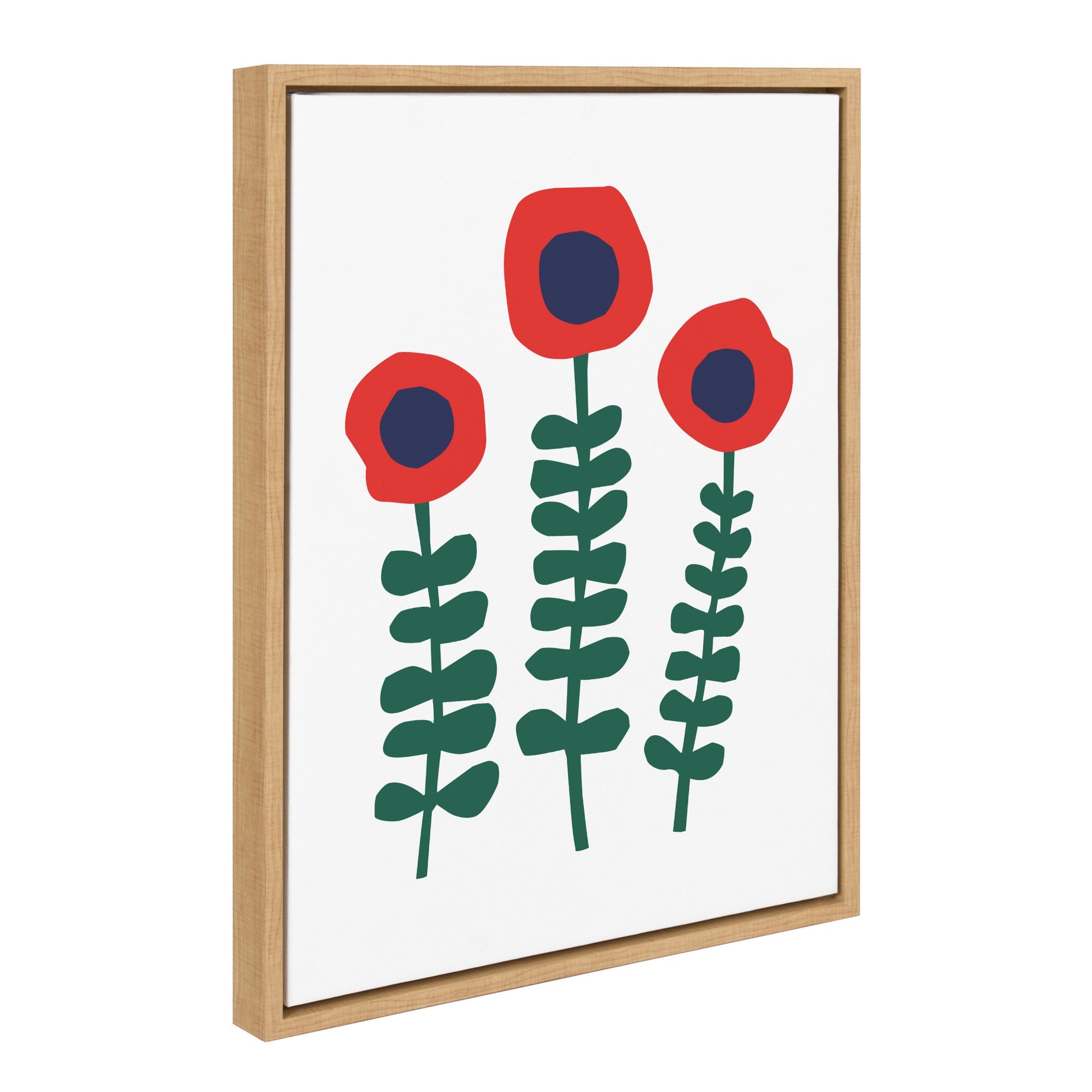 Sylvie Red Flowers Framed Canvas by kateandlaurel - product image 2 for Resin Society