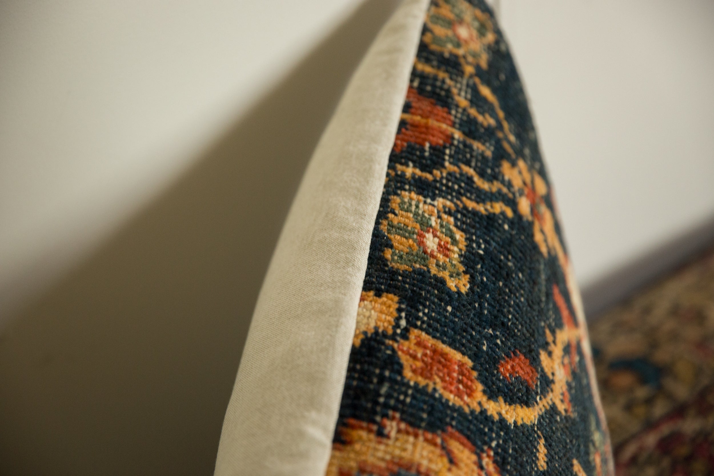 Antique Ziegler Mahal Rug Fragment Pillow