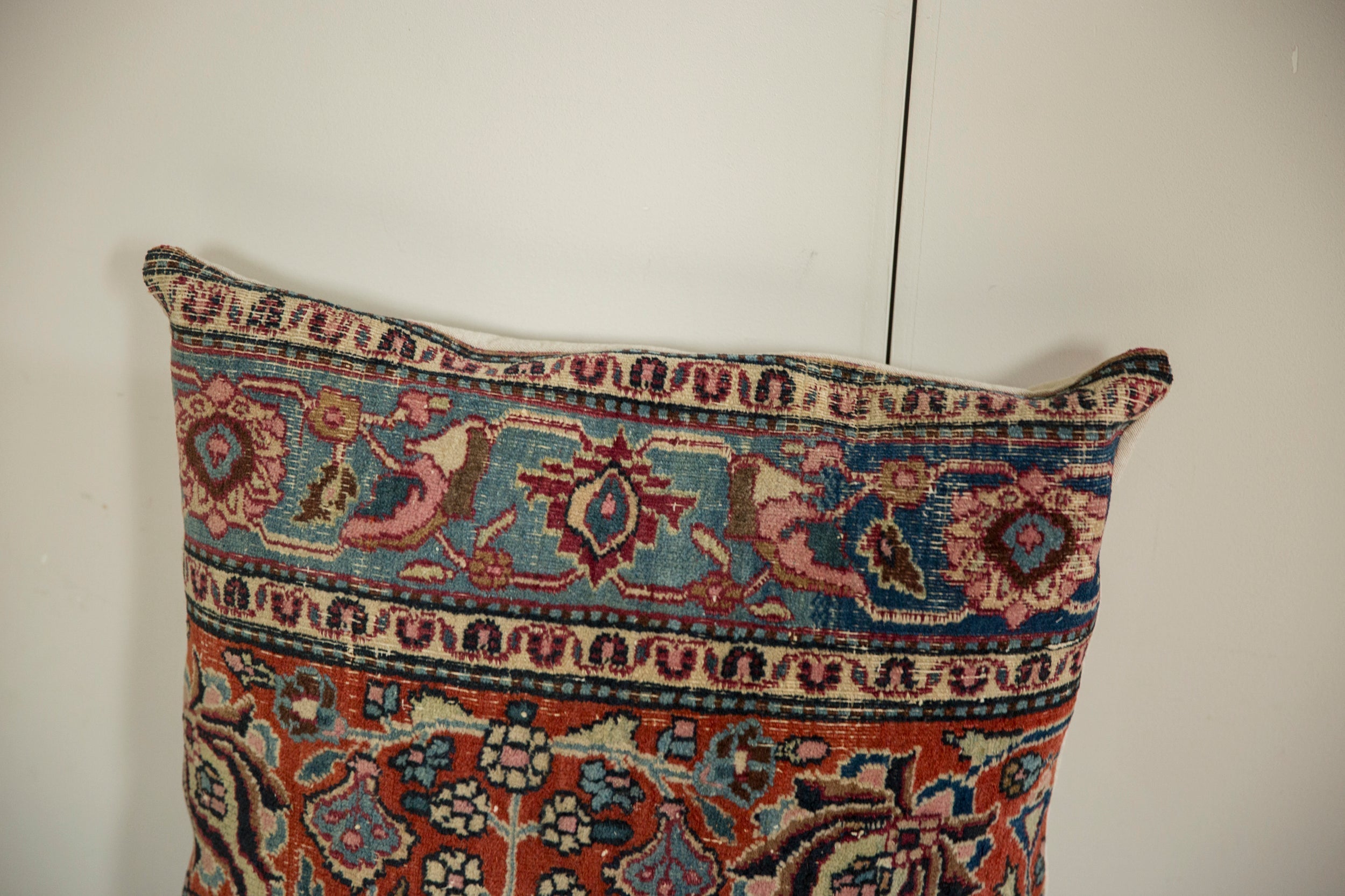 Vintage Meshed Rug Fragment Pillow