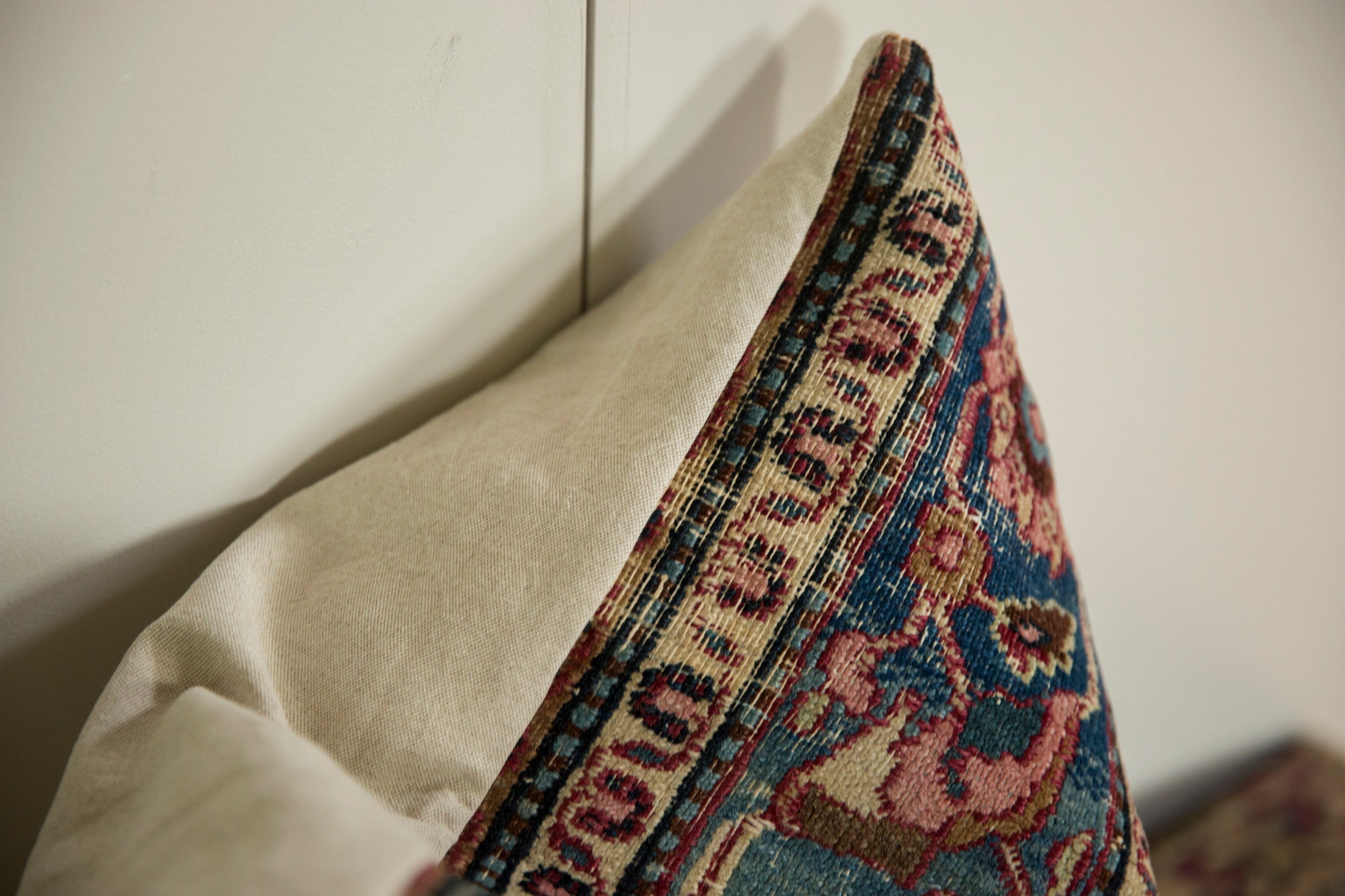 Vintage Meshed Rug Fragment Pillow