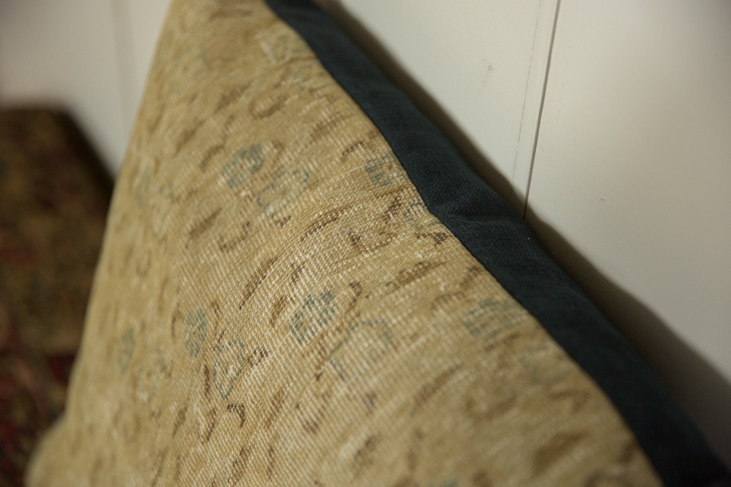Vintage Turkish Sivas Rug Fragment Pillow