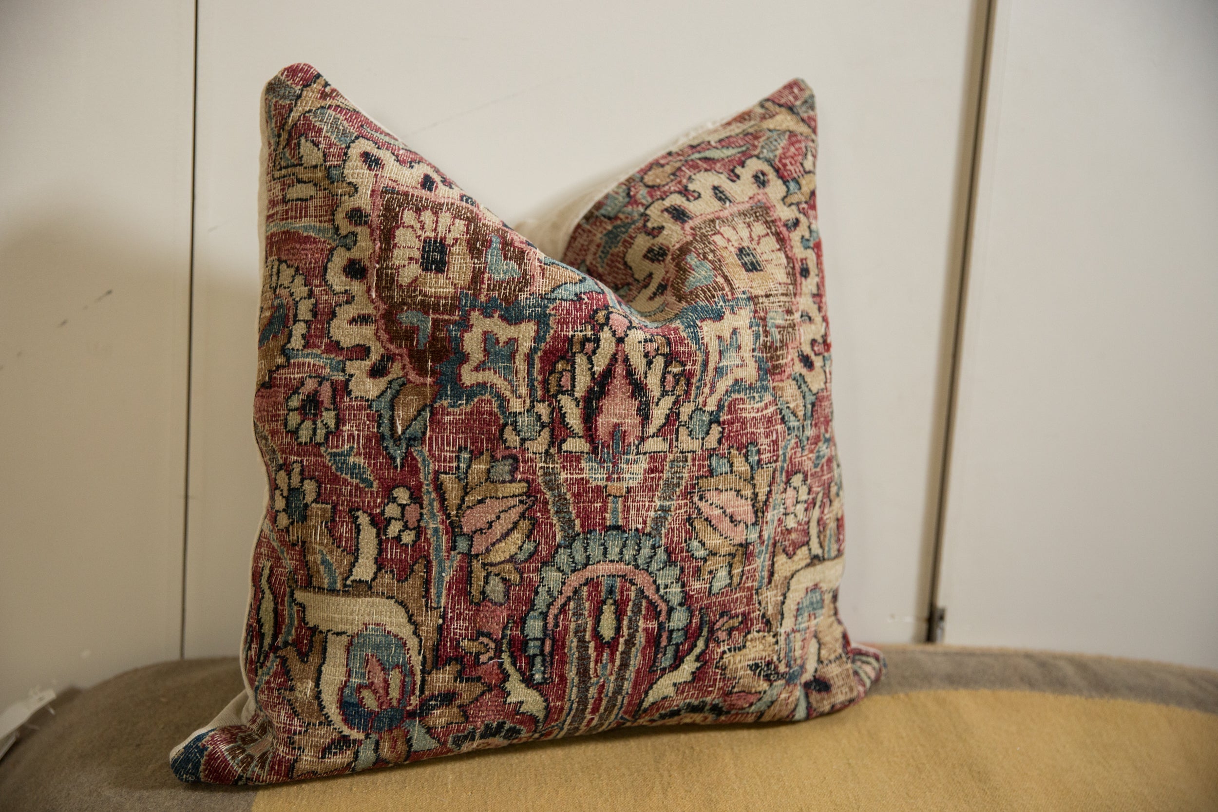 Vintage Meshed Rug Fragment Pillow