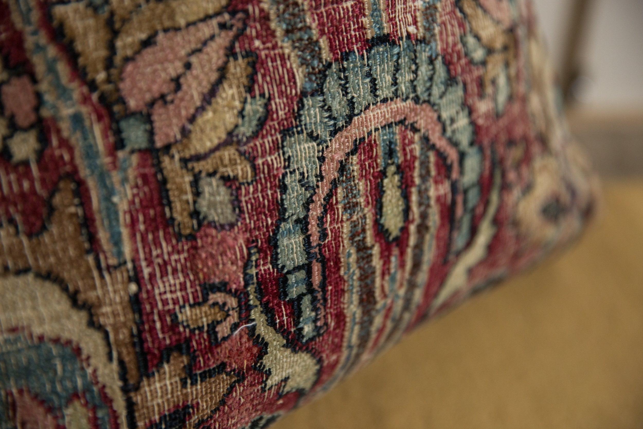 Vintage Meshed Rug Fragment Pillow