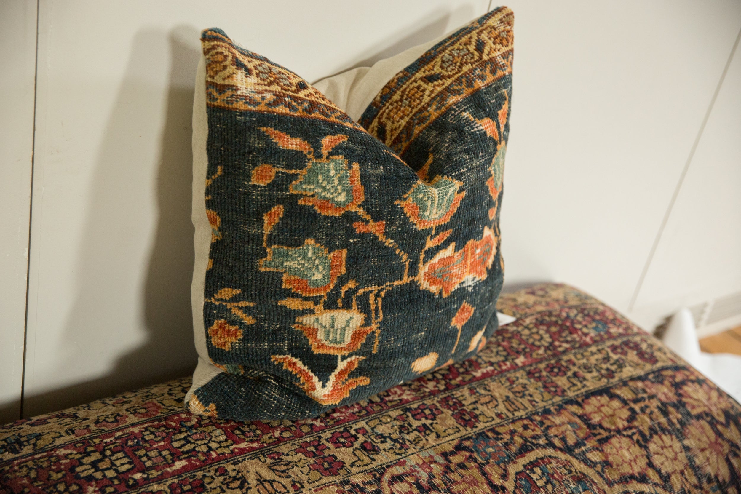 RESERVED Antique Ziegler Mahal Rug Fragment Pillow
