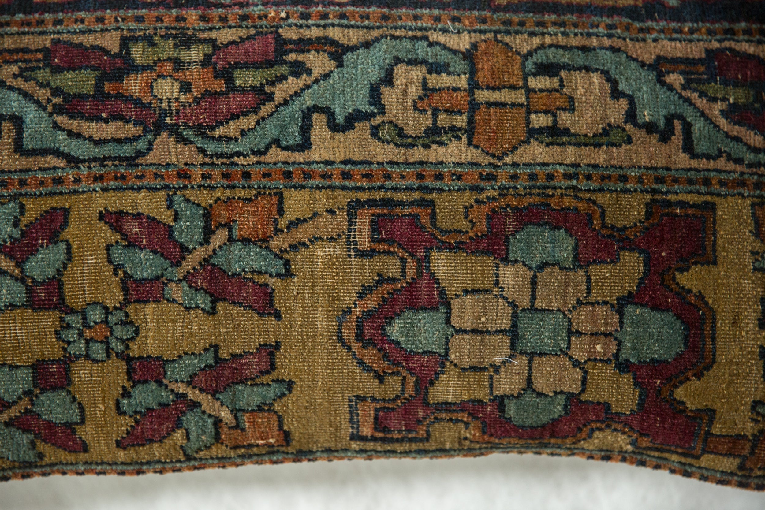 Antique Kerman Rug Fragment Pillow