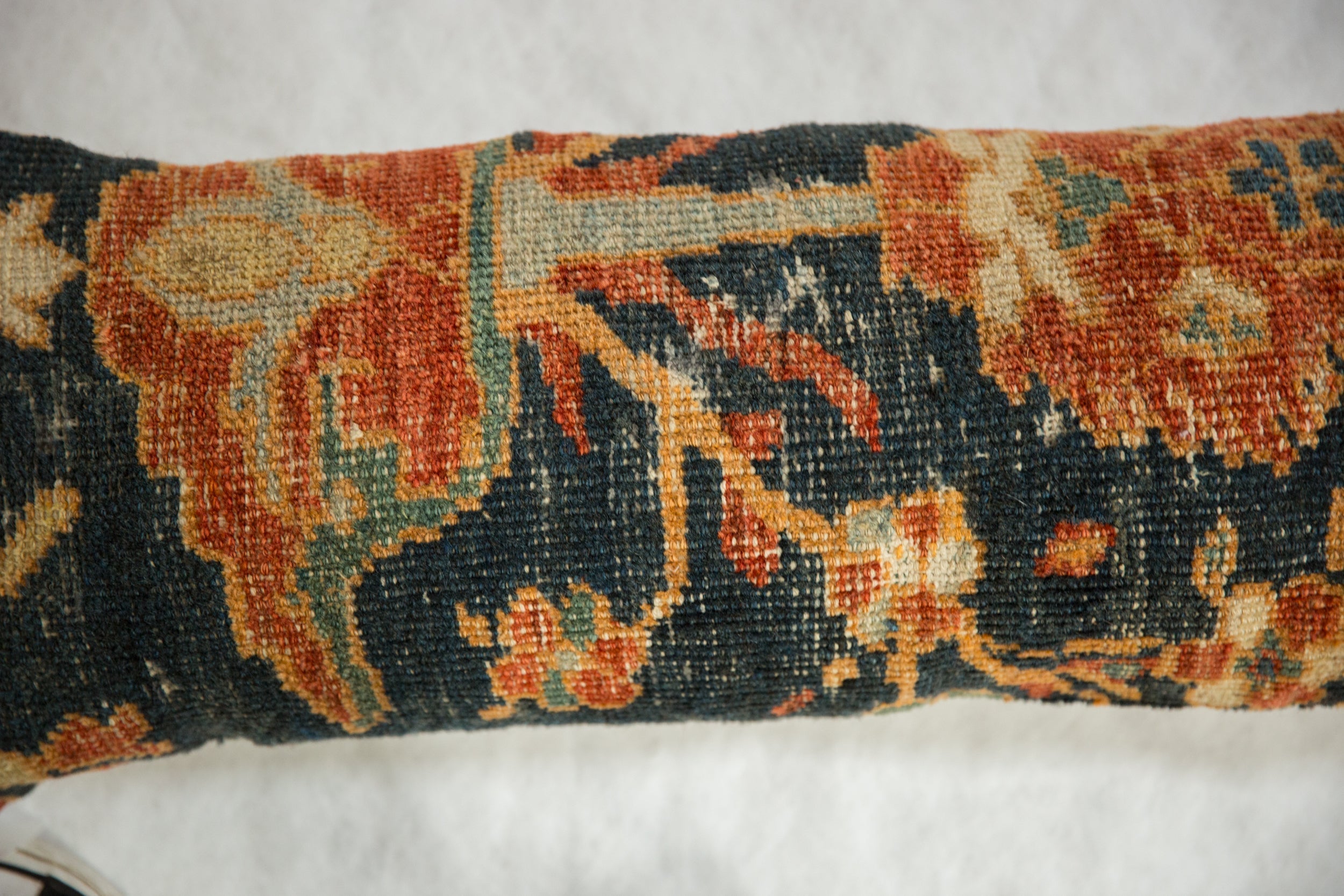 Antique Ziegler Mahal Rug Fragment Pillow