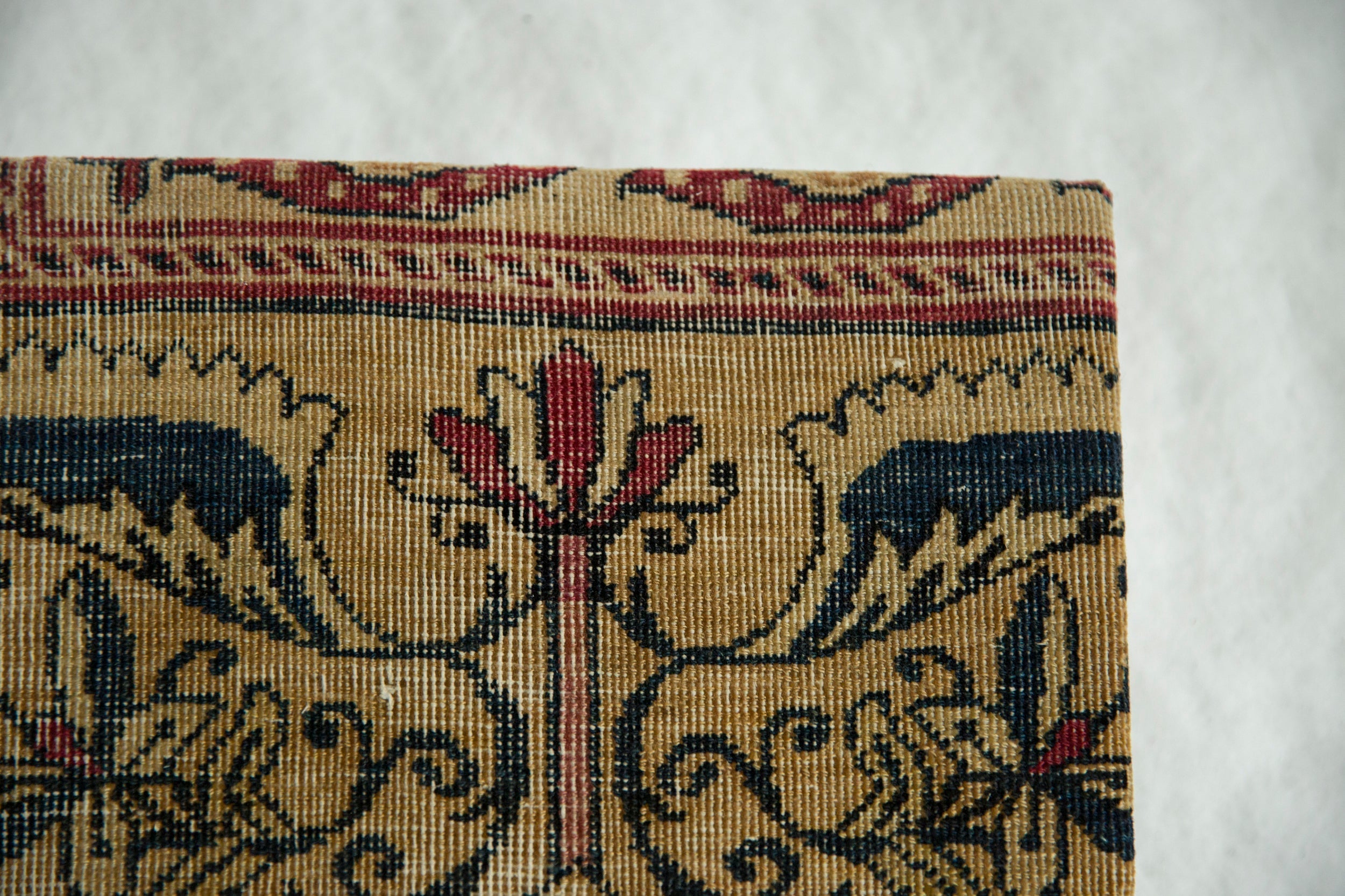 Decorative Cork Board Antique Kerman Rug Fragment Art