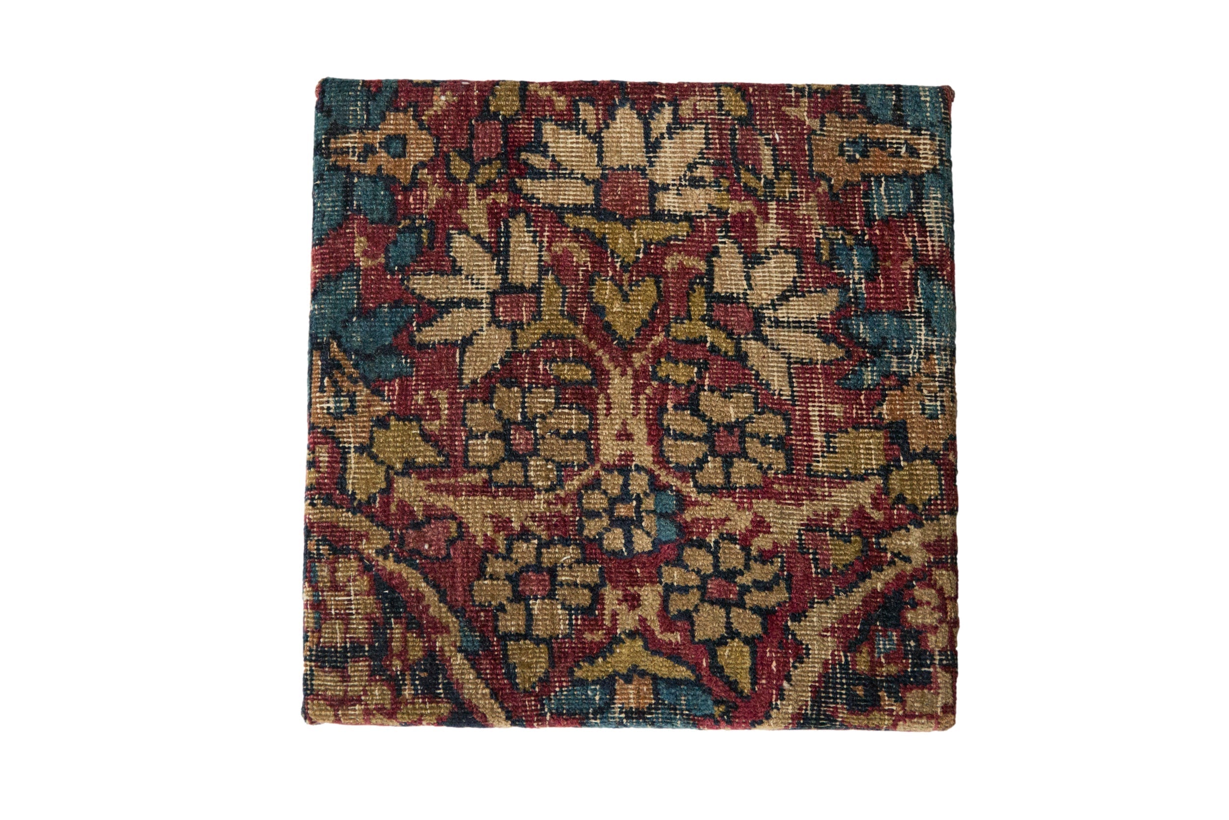 Decorative Cork Board Antique Kerman Rug Fragment Art