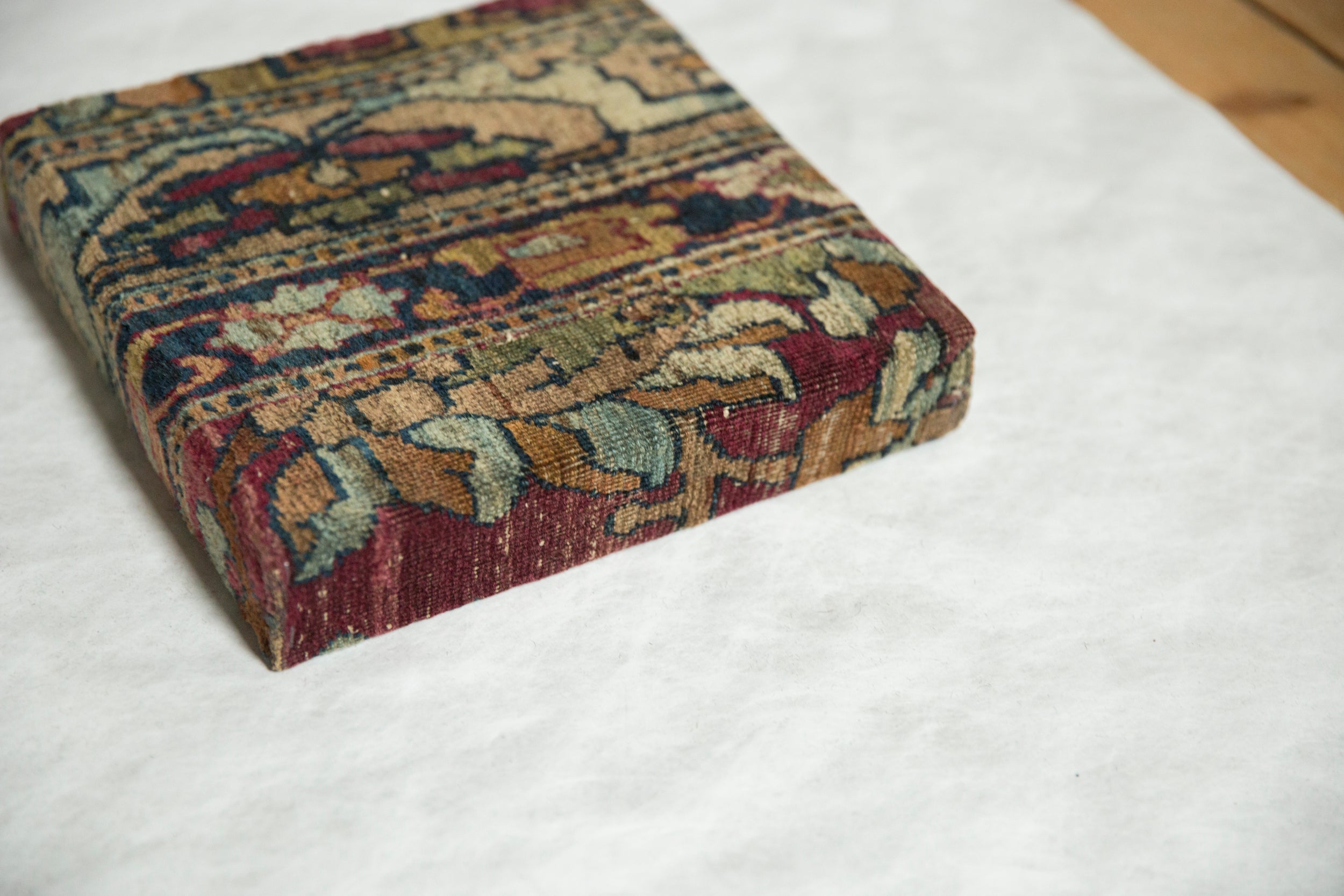 Decorative Cork Board Antique Kerman Rug Fragment Art