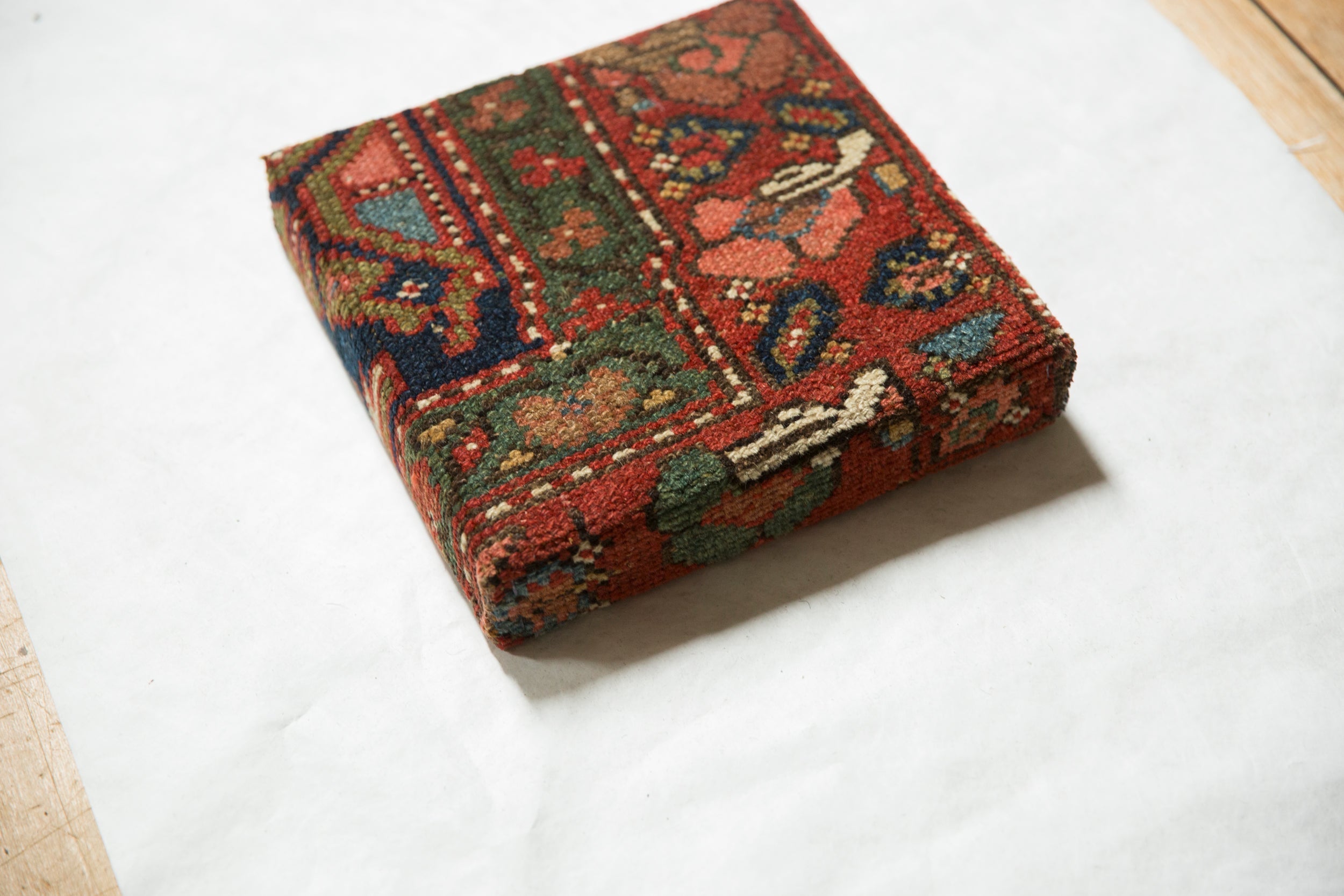 Decorative Cork Board Antique Kurdish Hamadan Rug Fragment Art