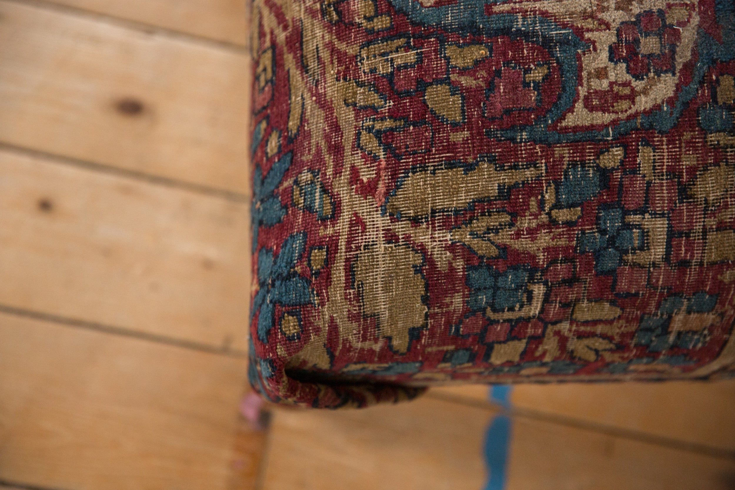RESERVED Antique Persian Kerman Rug Ottoman Coffee Table