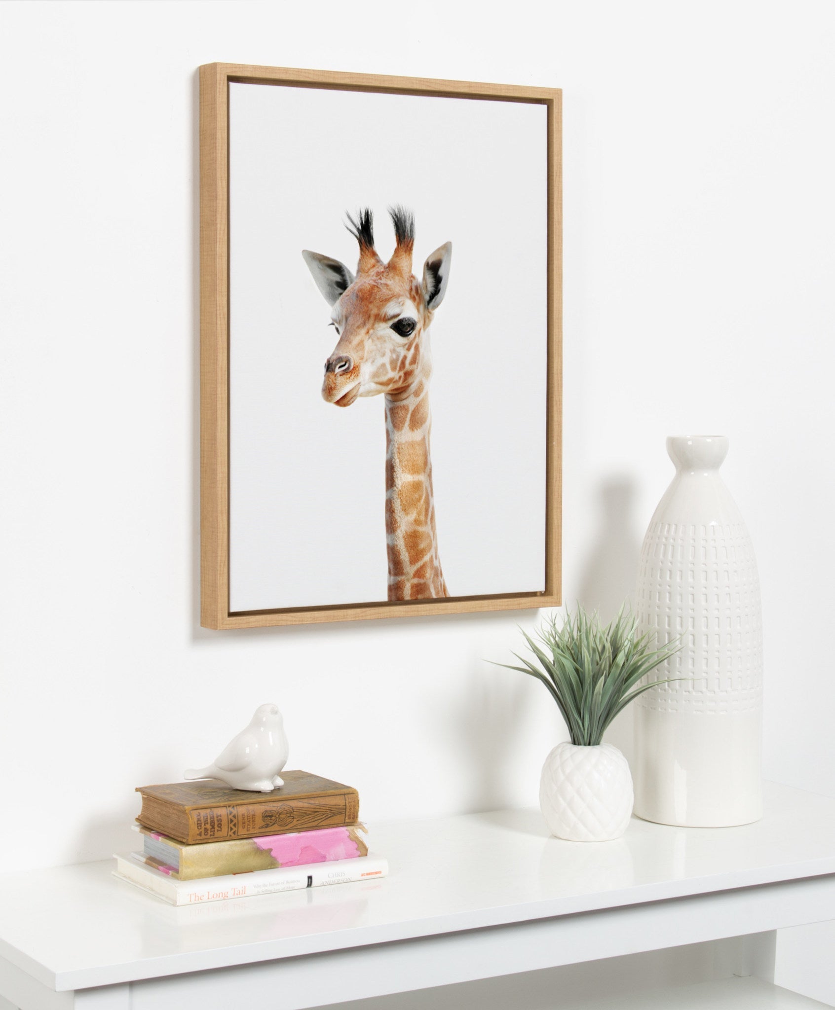 Sylvie Baby Giraffe Framed Canvas by Amy Peterson by kateandlaurel - product image 5 for Resin Society