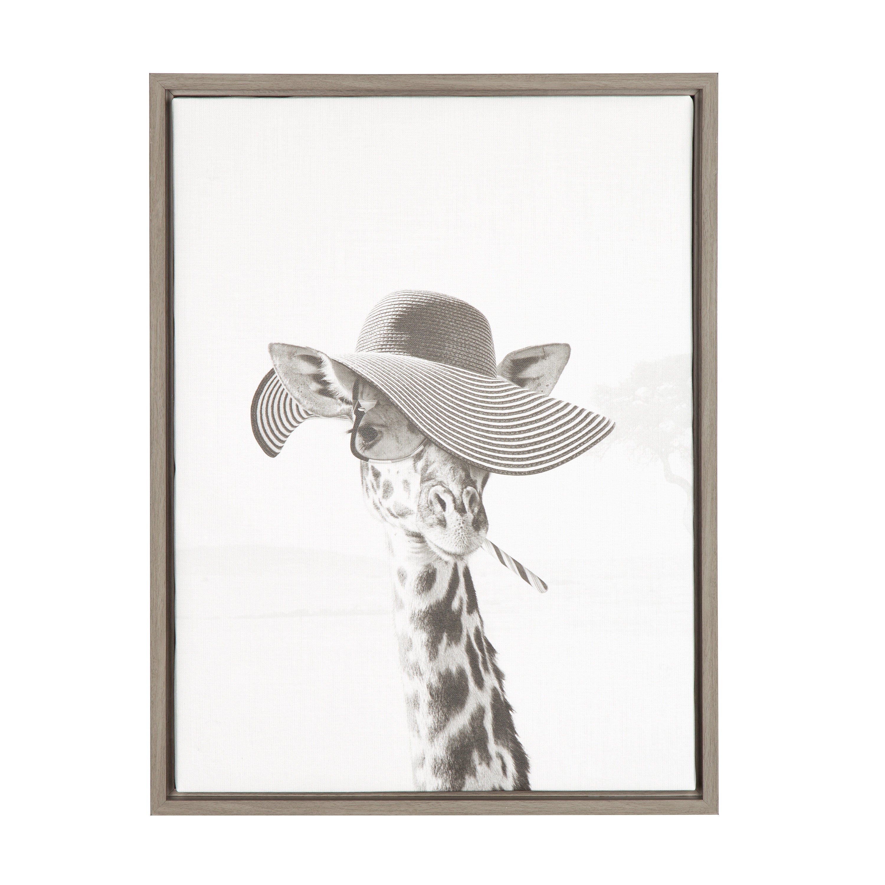Sylvie Sarifa Giraffe Framed Canvas by Simon Te of Tai Prints by kateandlaurel - product image 8 for Resin Society