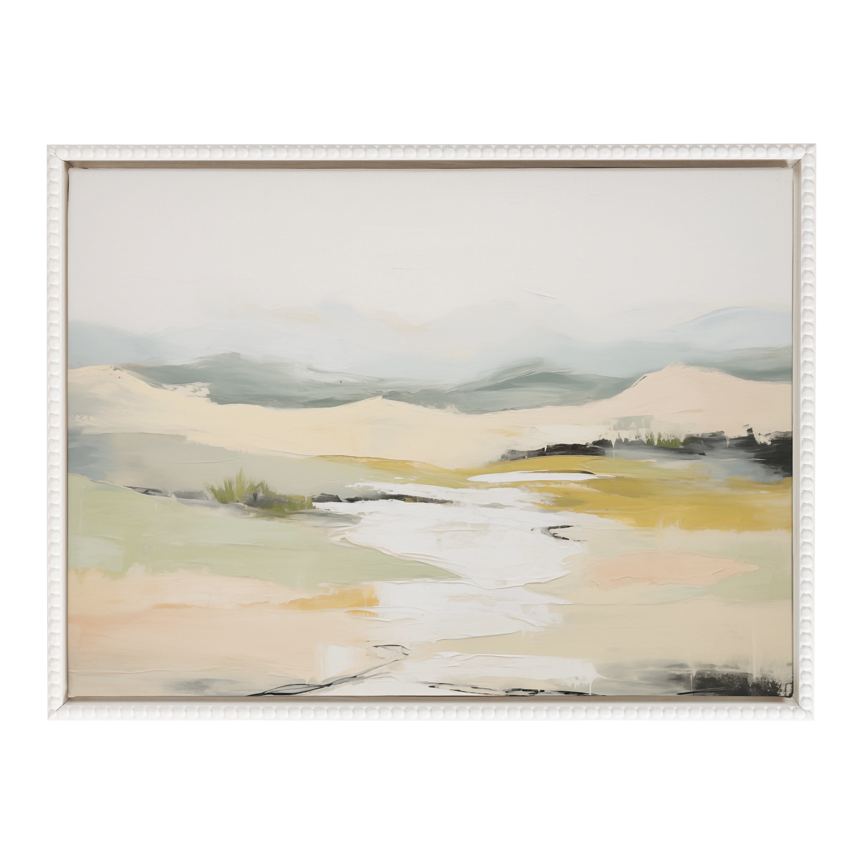 Sylvie Beaded Tranquil Landscape I Framed Canvas by Amy Lighthall