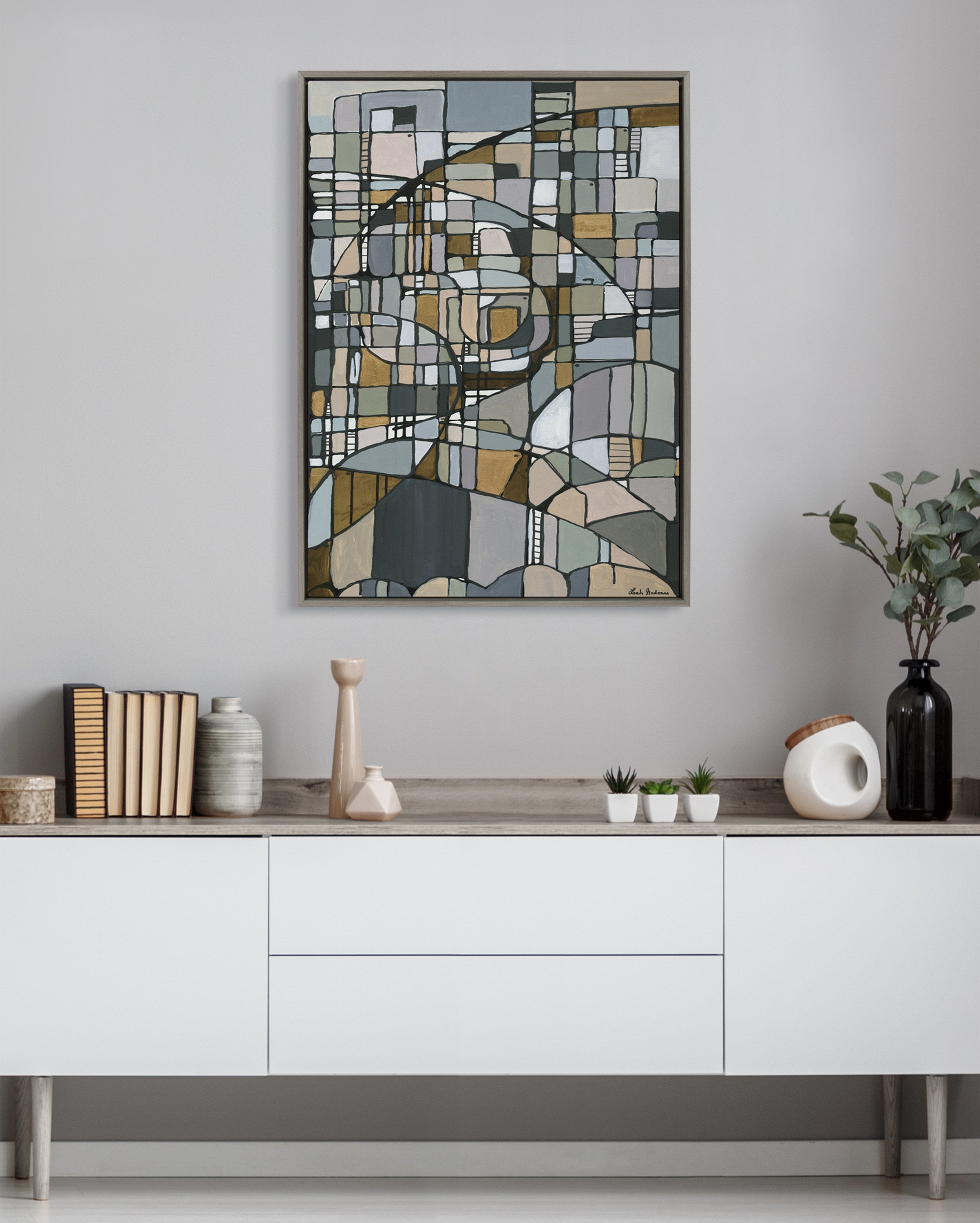 Sylvie Deco Nadeau Framed Canvas by Leah Nadeau by kateandlaurel - product image 4 for Resin Society