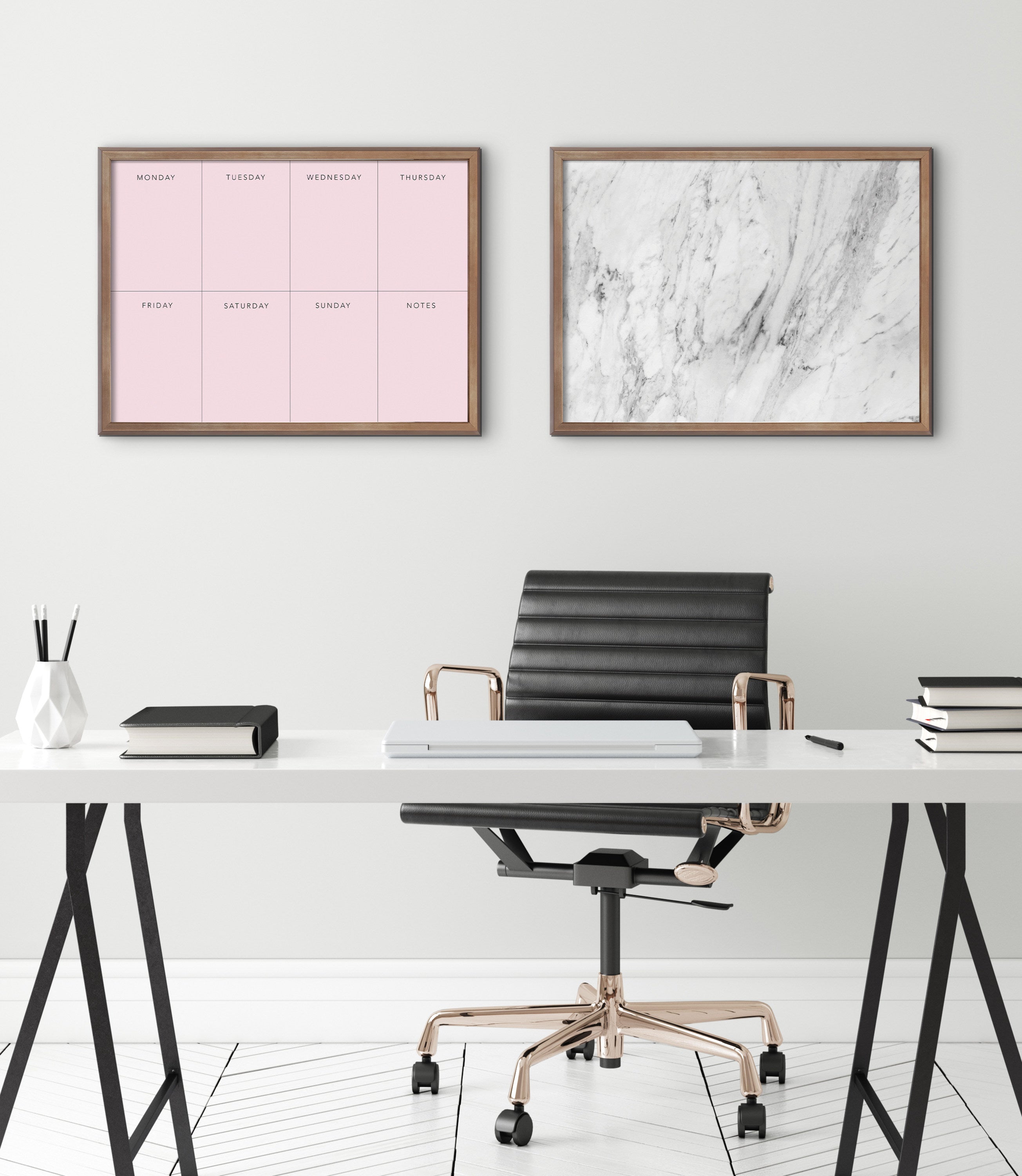 Blake This Week Pink Framed Printed Glass by The Creative Bunch Studio by kateandlaurel - product image 7 for Resin Society