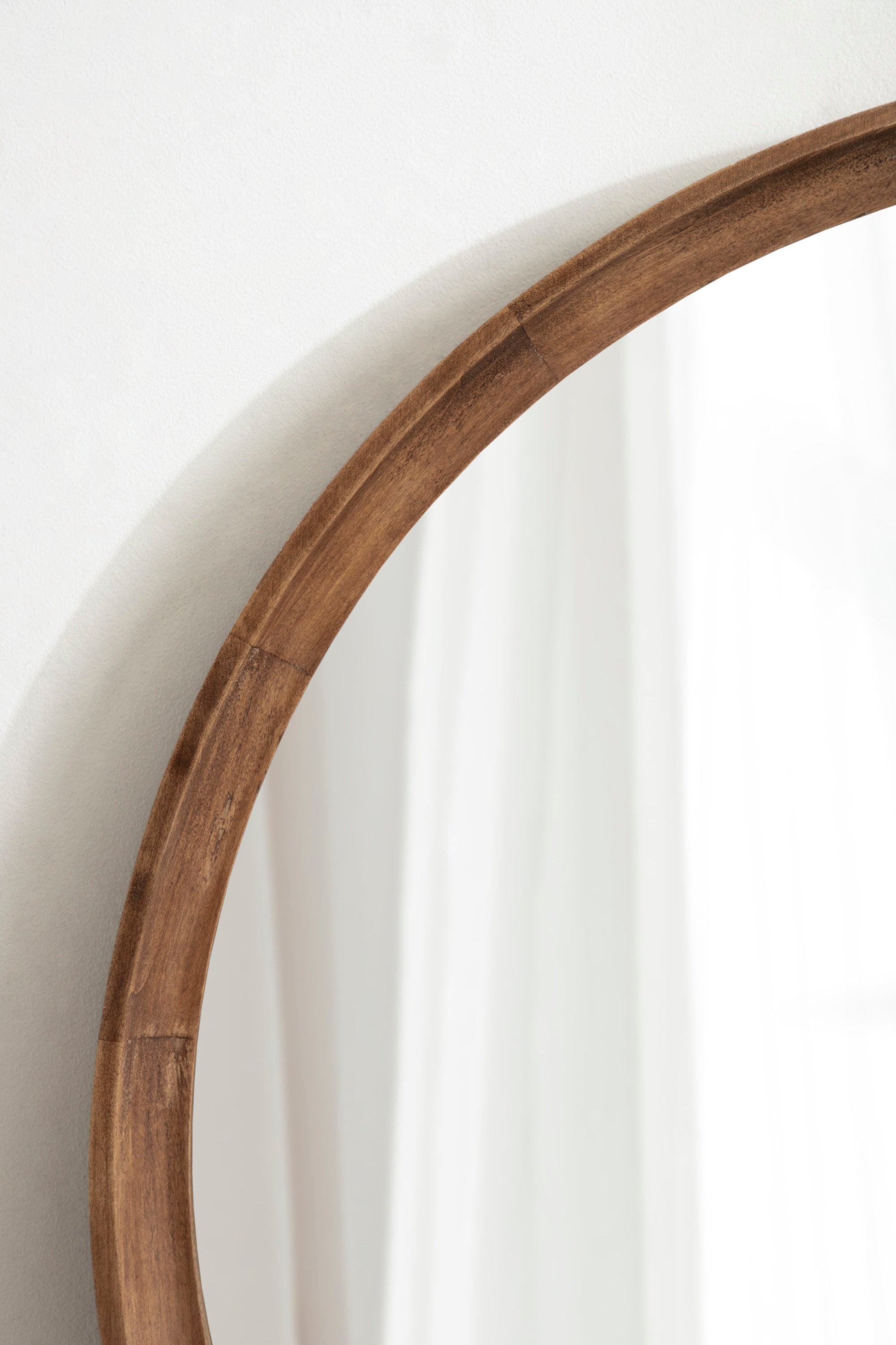 Hatherleigh Round Wood Wall Mirror