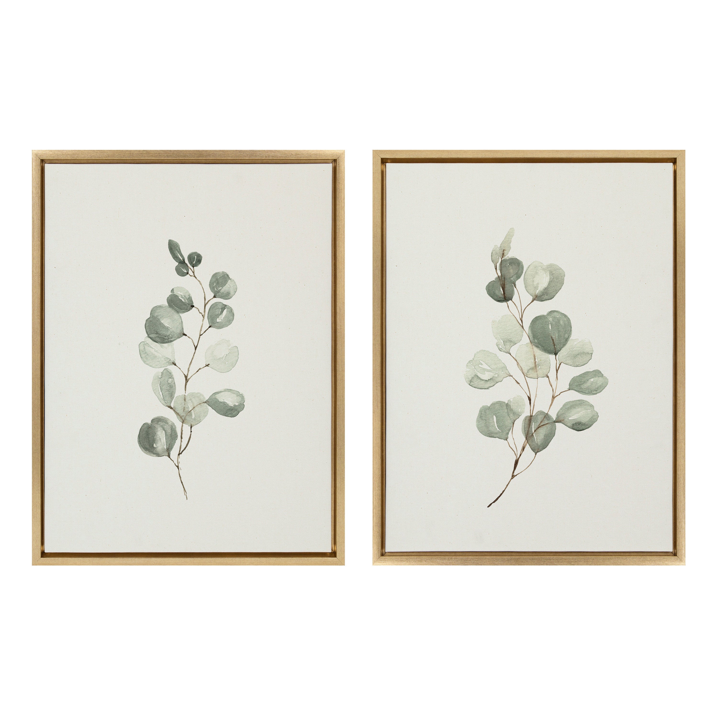 Sylvie Eucalyptus Framed Canvas Set by Maja Mitrovic