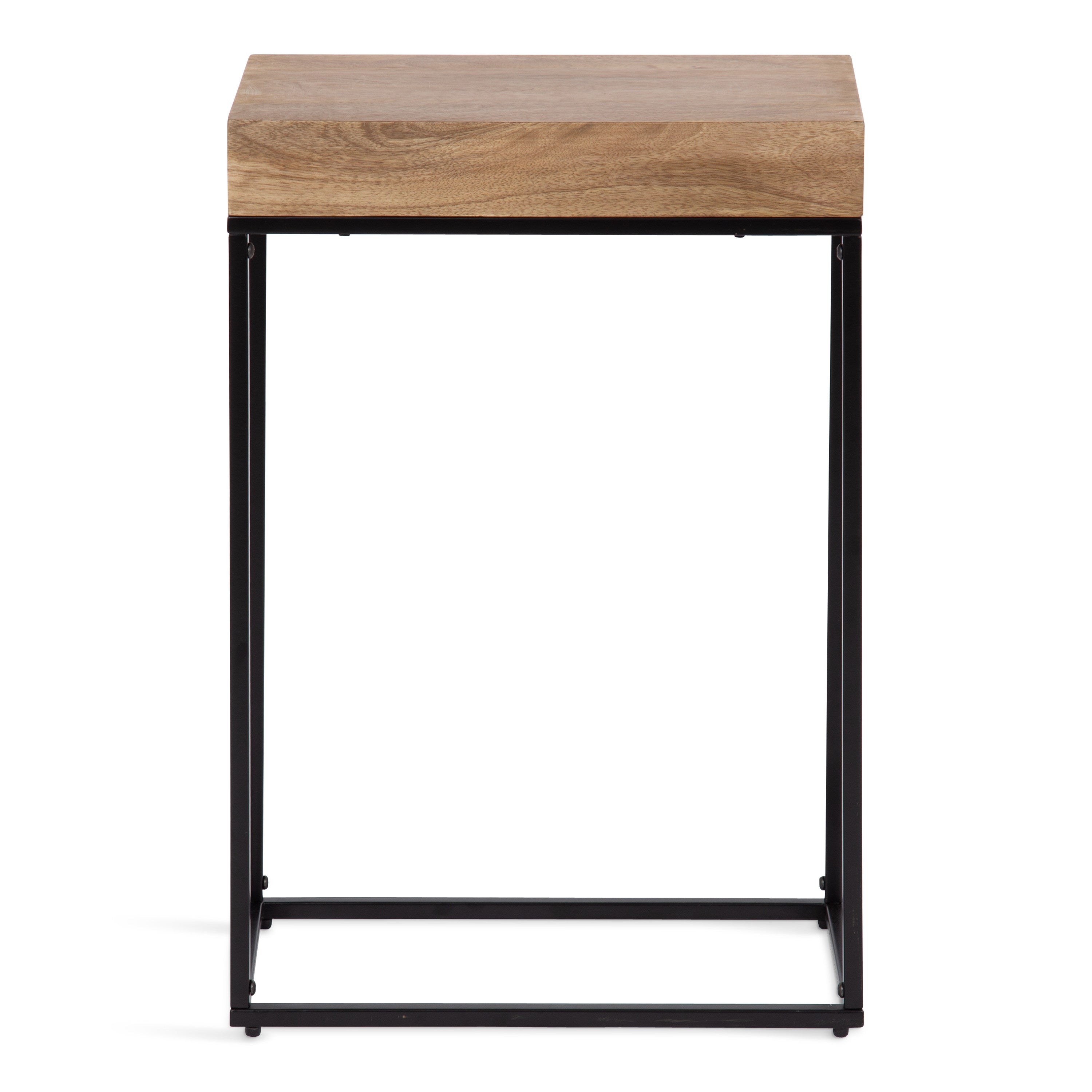 Karlsen Wood and Metal Slim Side Table