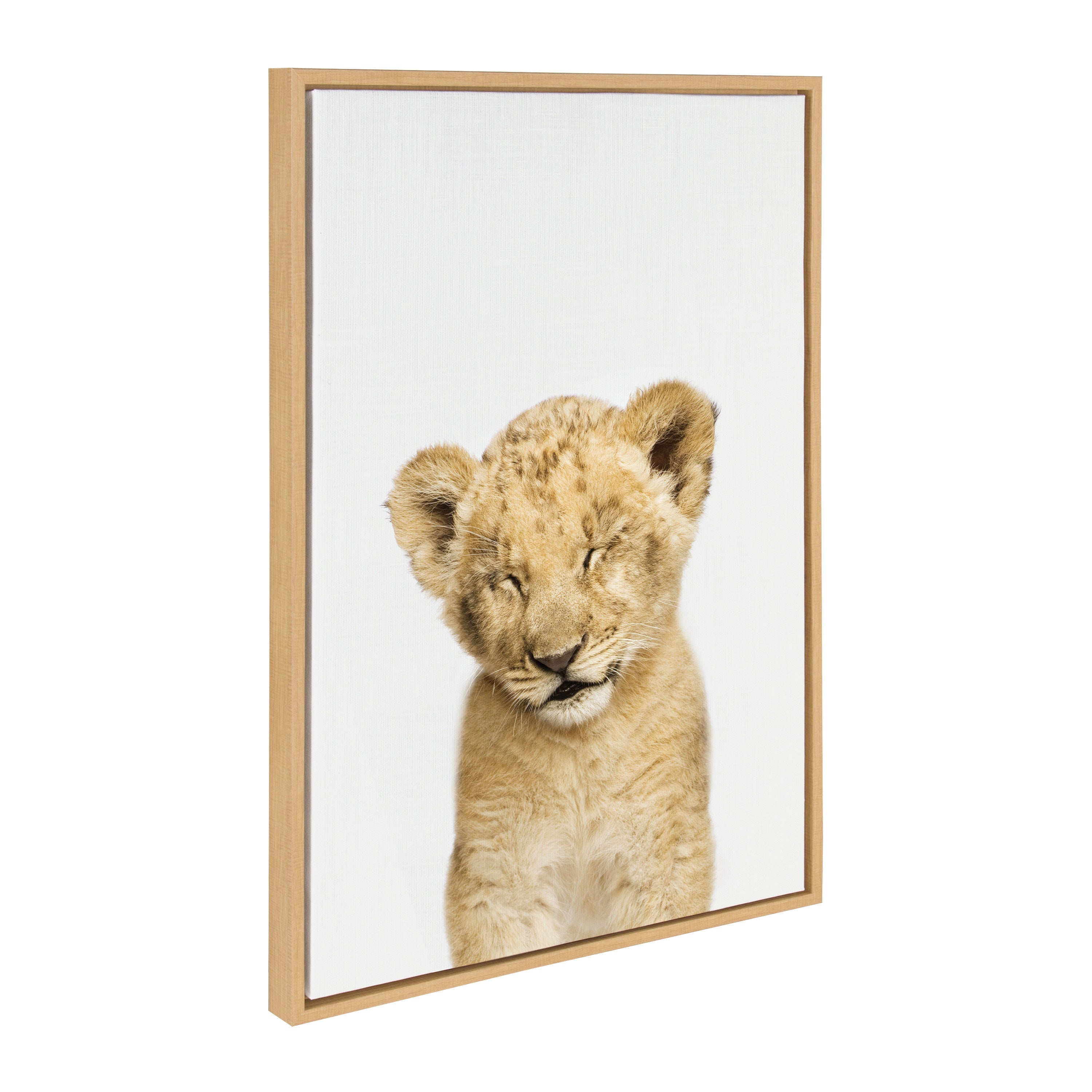 Sylvie Animal Studio Sleepy Lion Framed Canvas by kateandlaurel - product image 10 for Resin Society