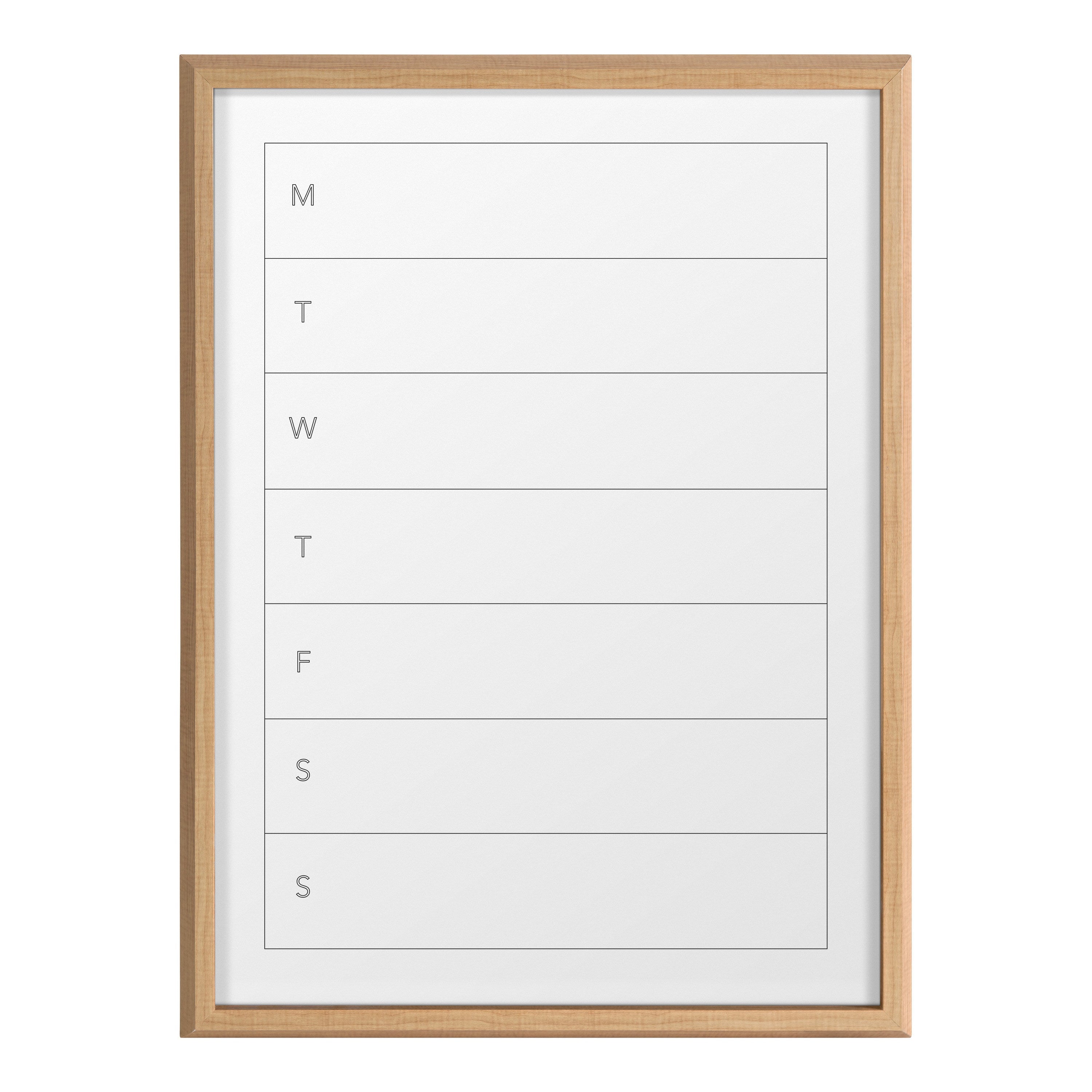 Blake Weekly Menu Framed Printed Glass by The Creative Bunch Studio by kateandlaurel - product image 2 for Resin Society