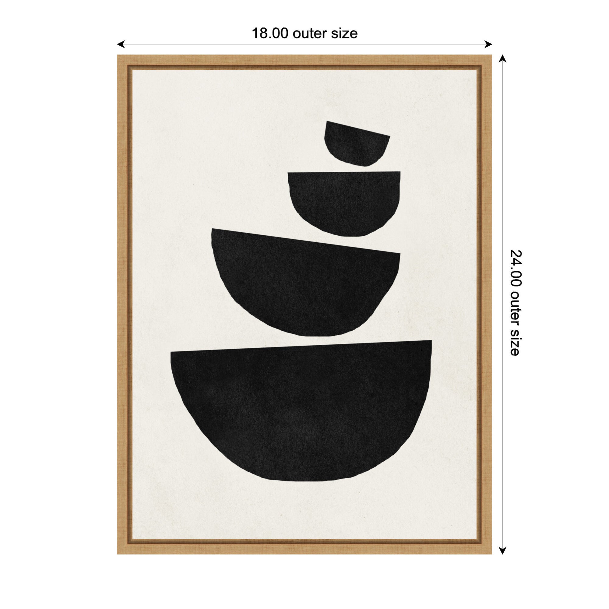 Sylvie Black Geometric Abstract 1 Framed Canvas by July Art Prints