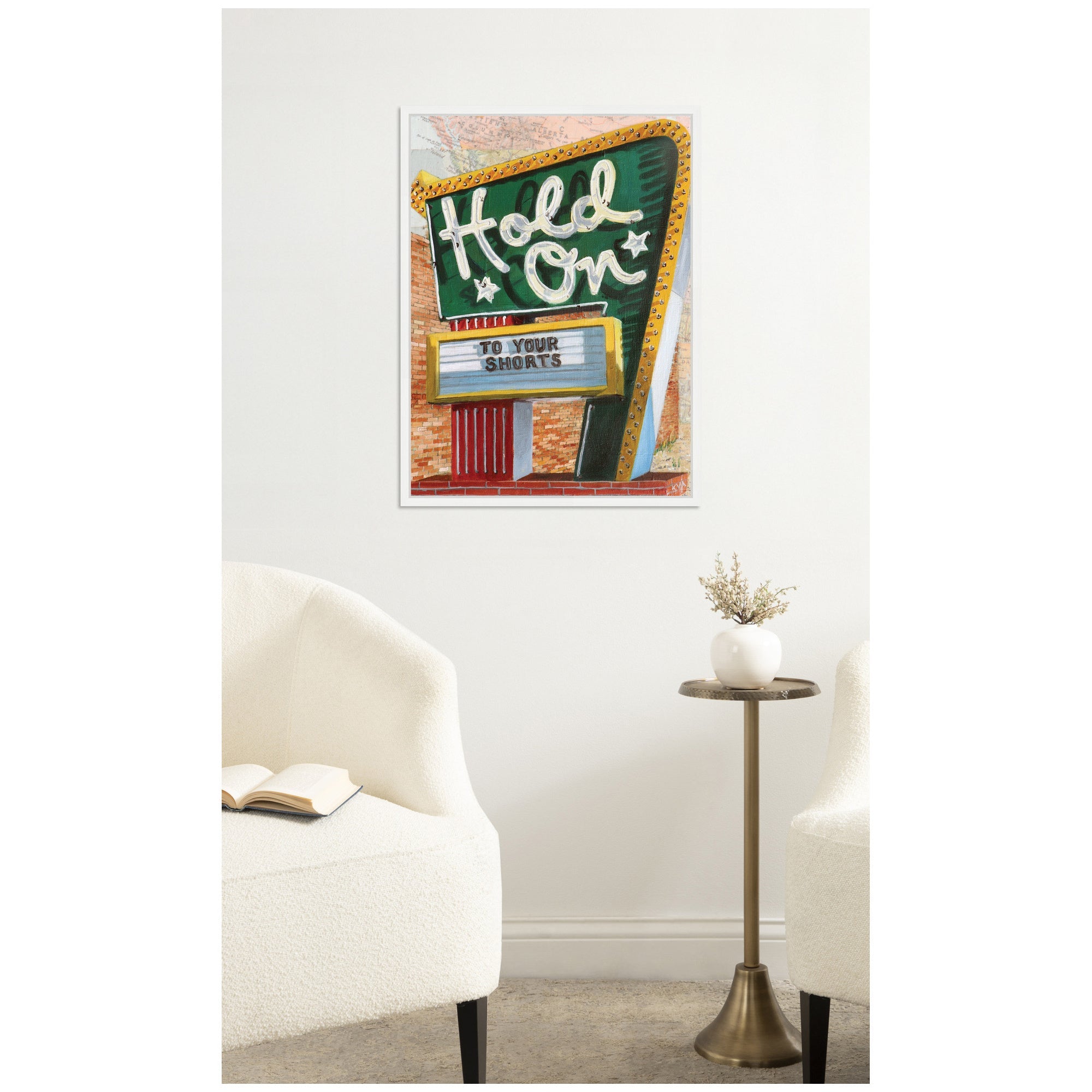 Hold On To Your Shorts by Krista V.
Allenstein Framed Canvas Wall Art Print