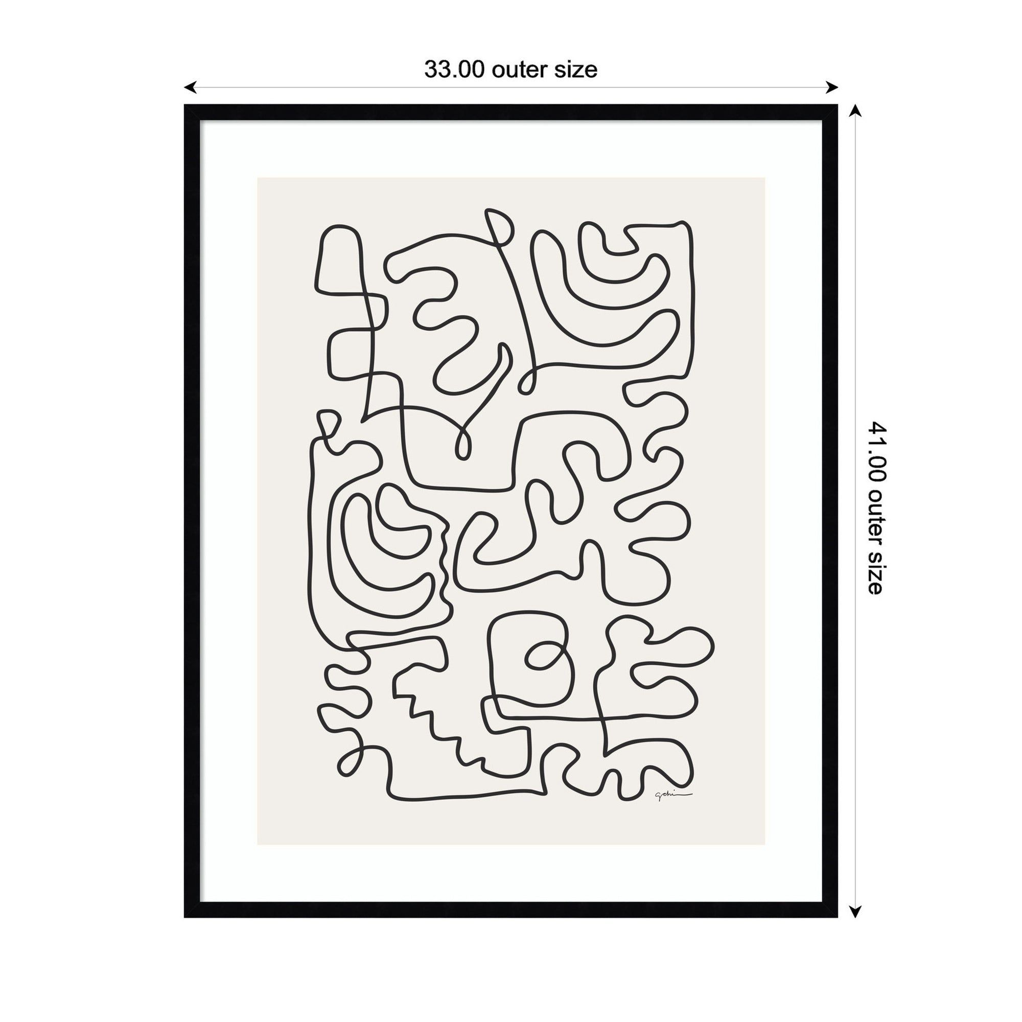 Connected Lines by Gabrielly Guedes Framed Wall Art Print