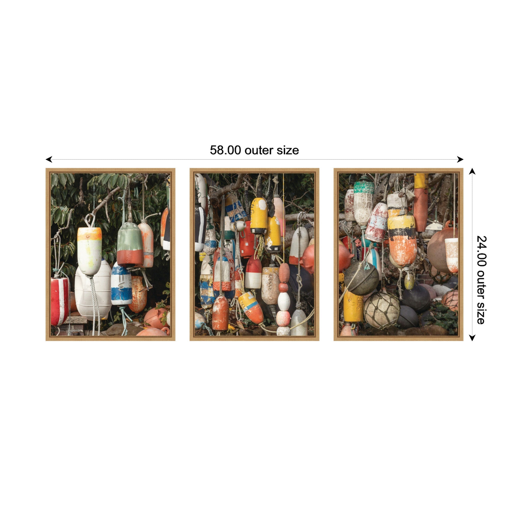 Buoys No.
1 No.
2 and No.3 3 Piece Framed Canvas Wall Art Set by Emiko and Mark Franzen F2 Images