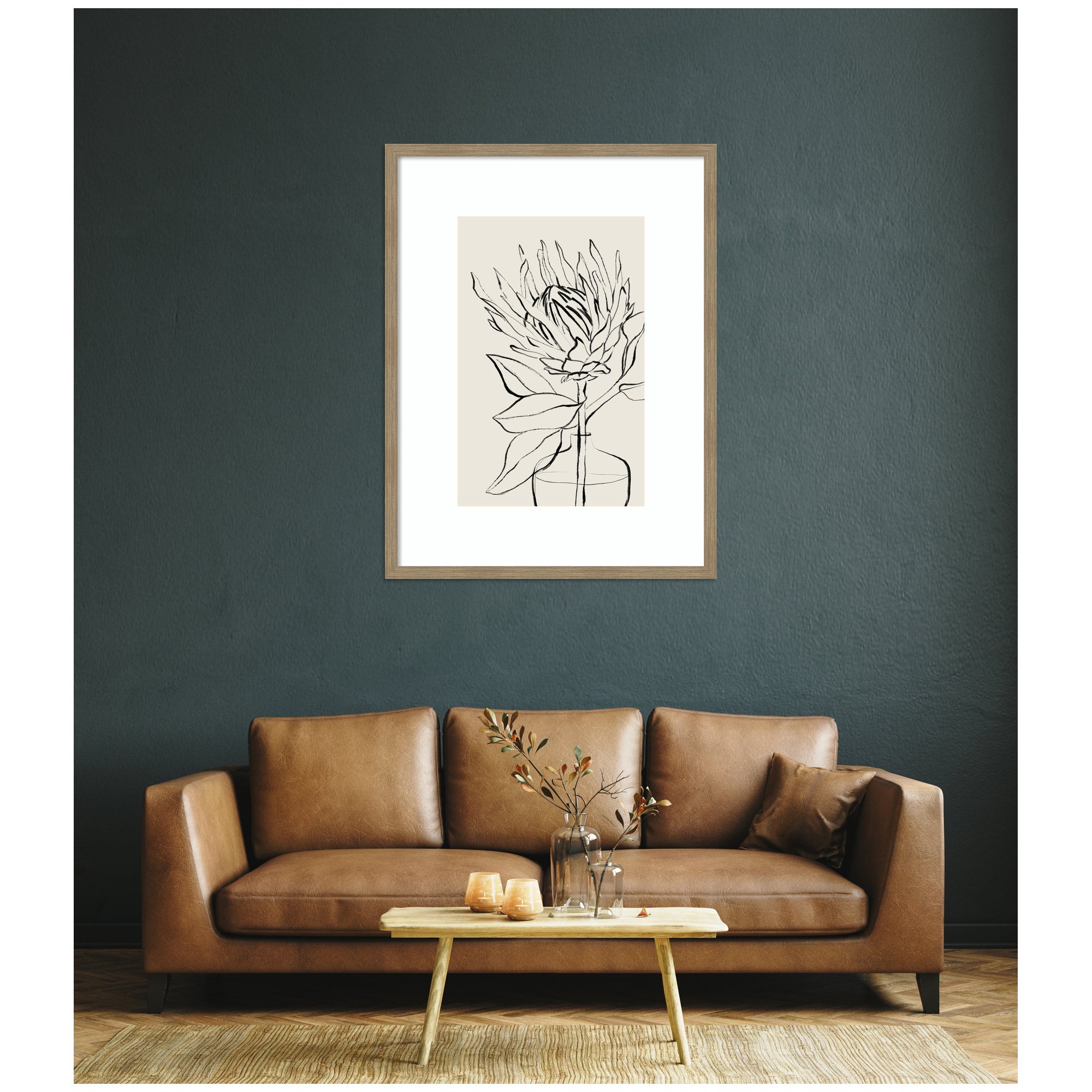 SB Protea Sketch No.
1 by Sara Berrenson Framed Wall Art Print