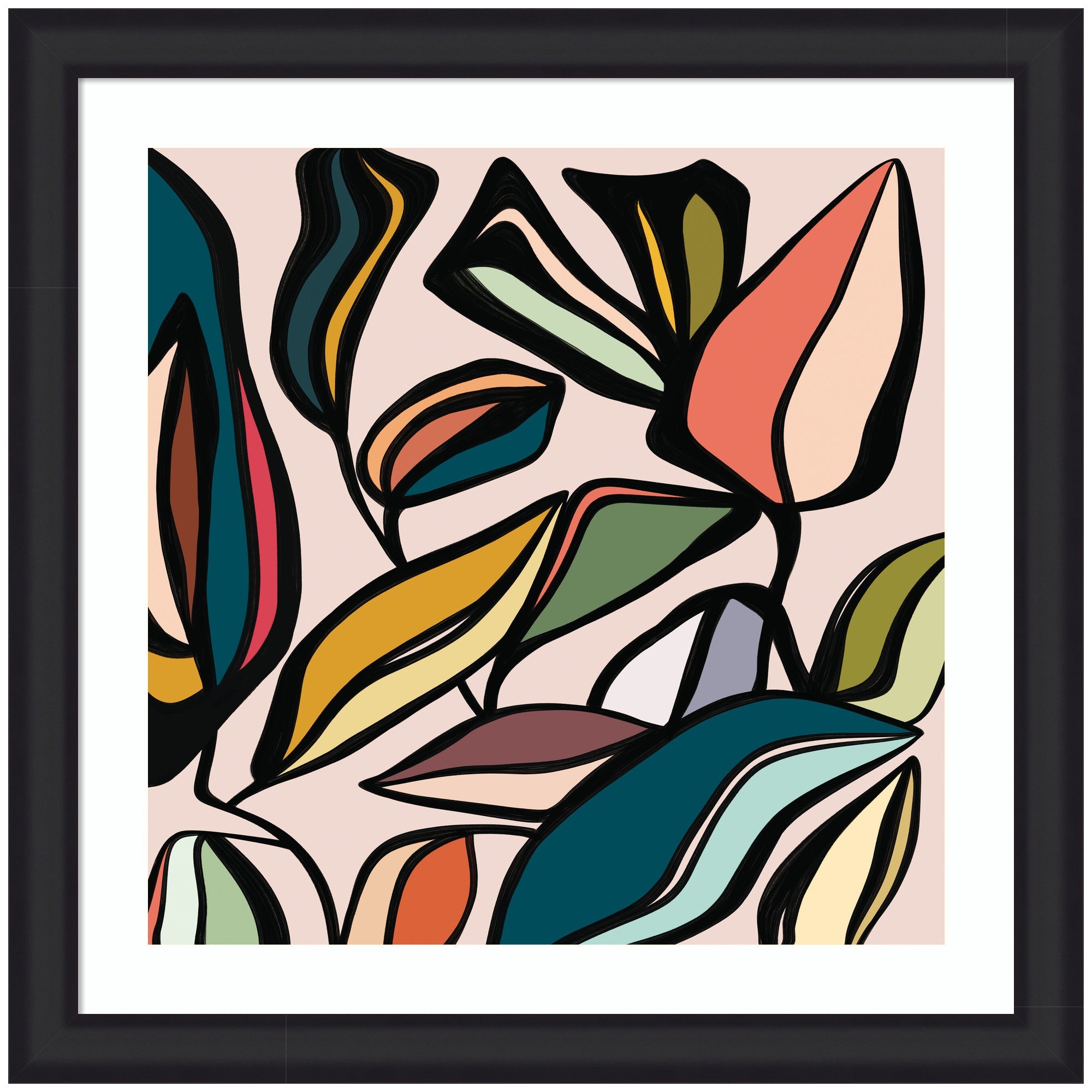 Fanciful Ficus SQ Expansion by Alicia Bock Framed Wall Art Print