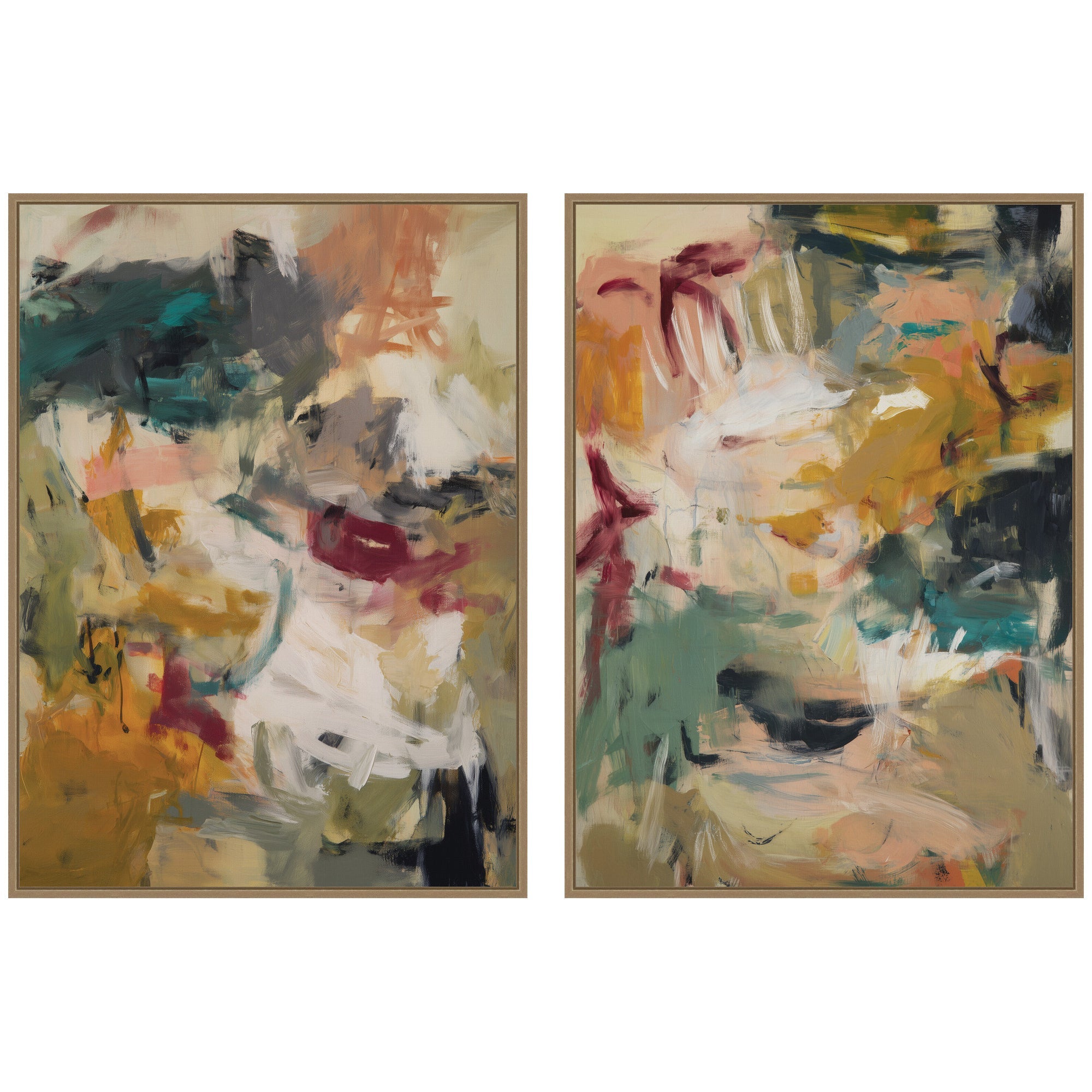 Painted Storm No.
1 & No.
2 2 Piece Framed Canvas Wall Art Set by Amy Lighthall
