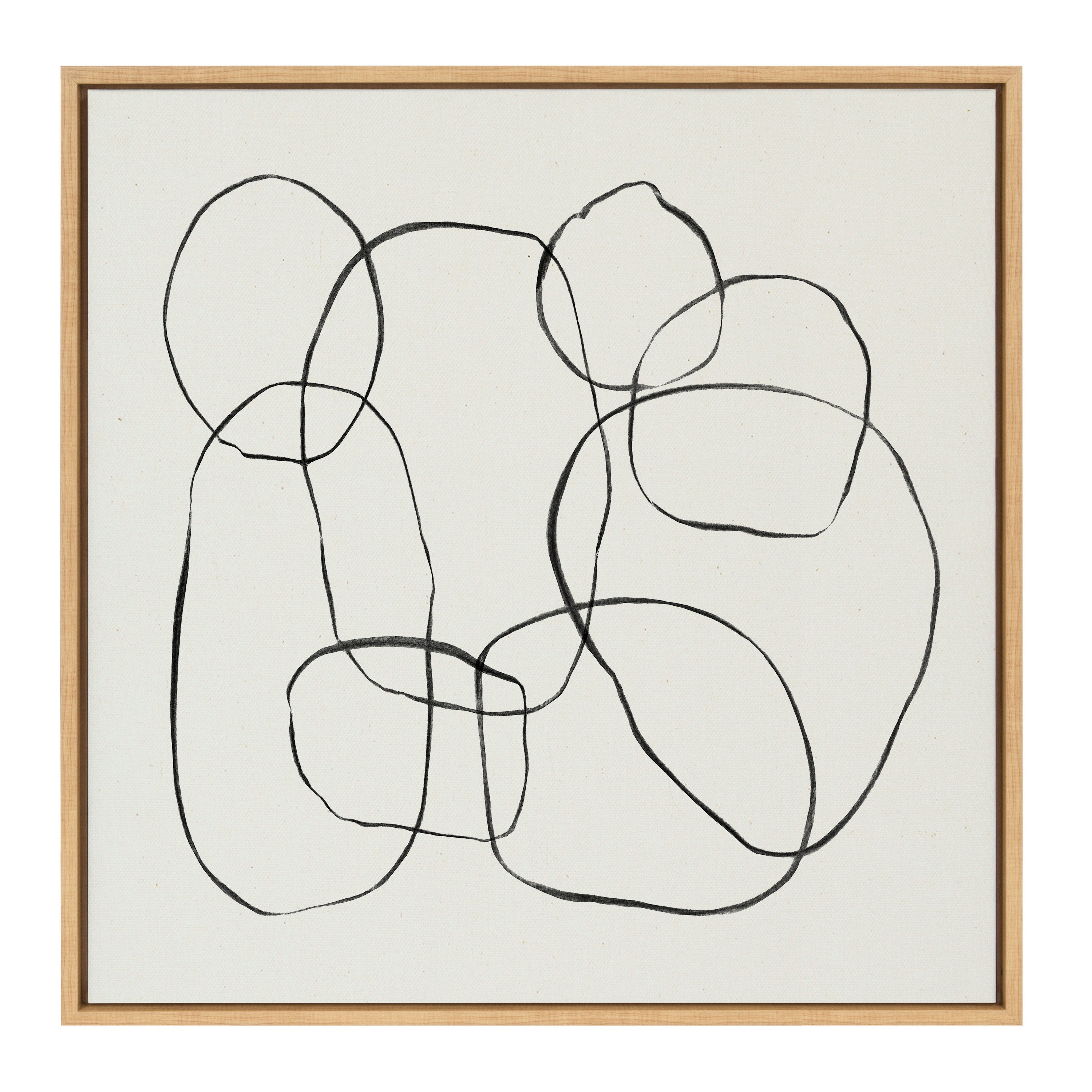 Sylvie Dancing Circles Framed Canvas