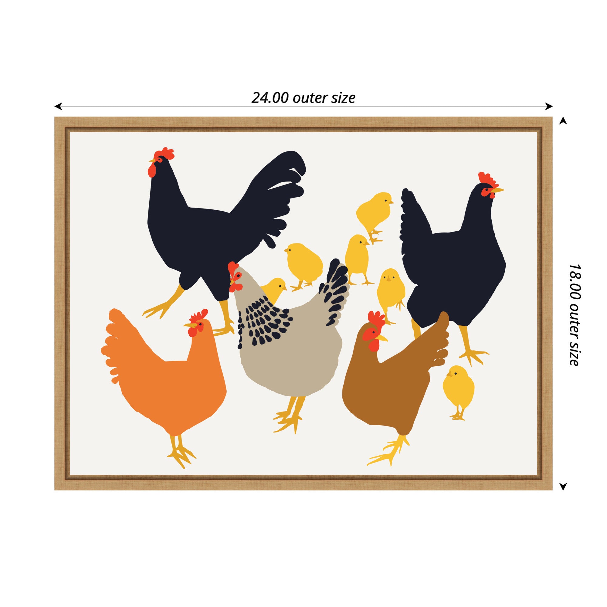 Sylvie Urban Flock Framed Canvas by Hannah Beisang