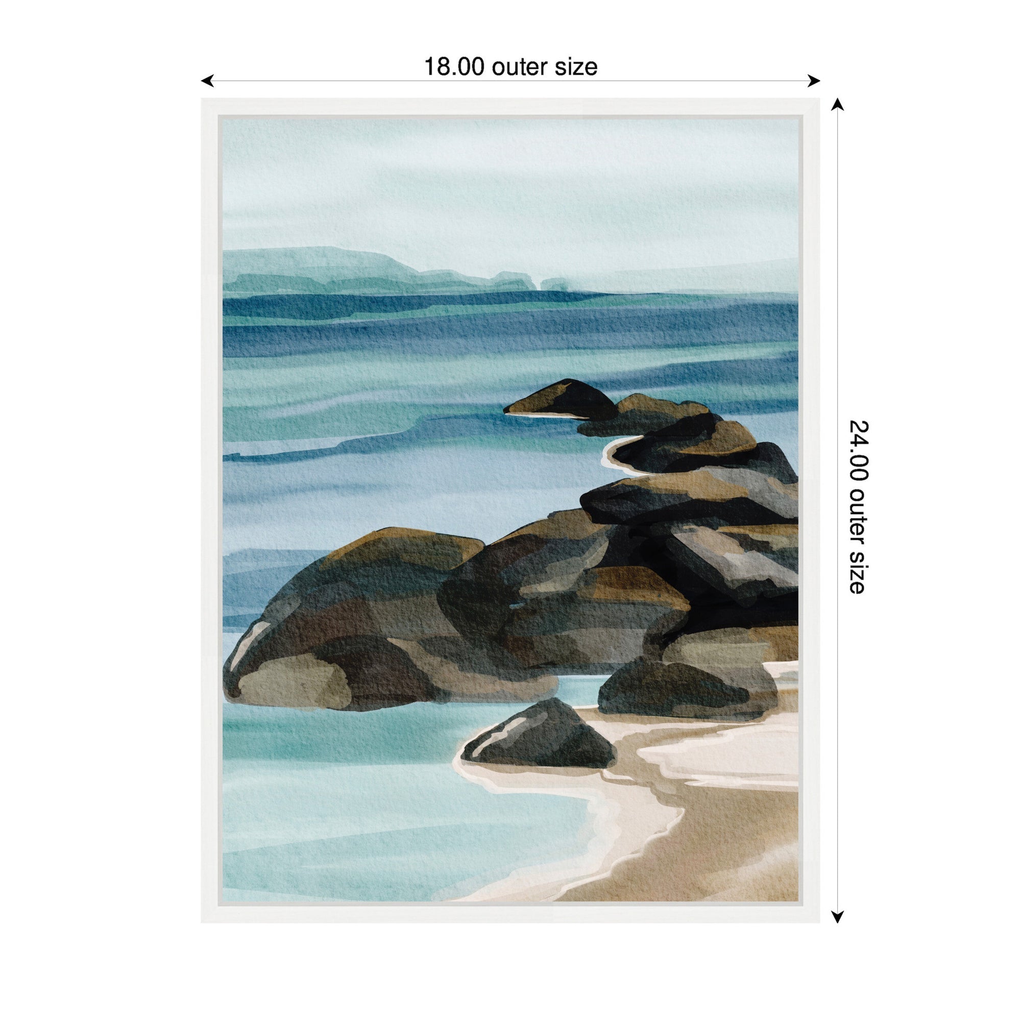 Sylvie Ocean Breeze ll Framed Canvas by Nikita Jariwala