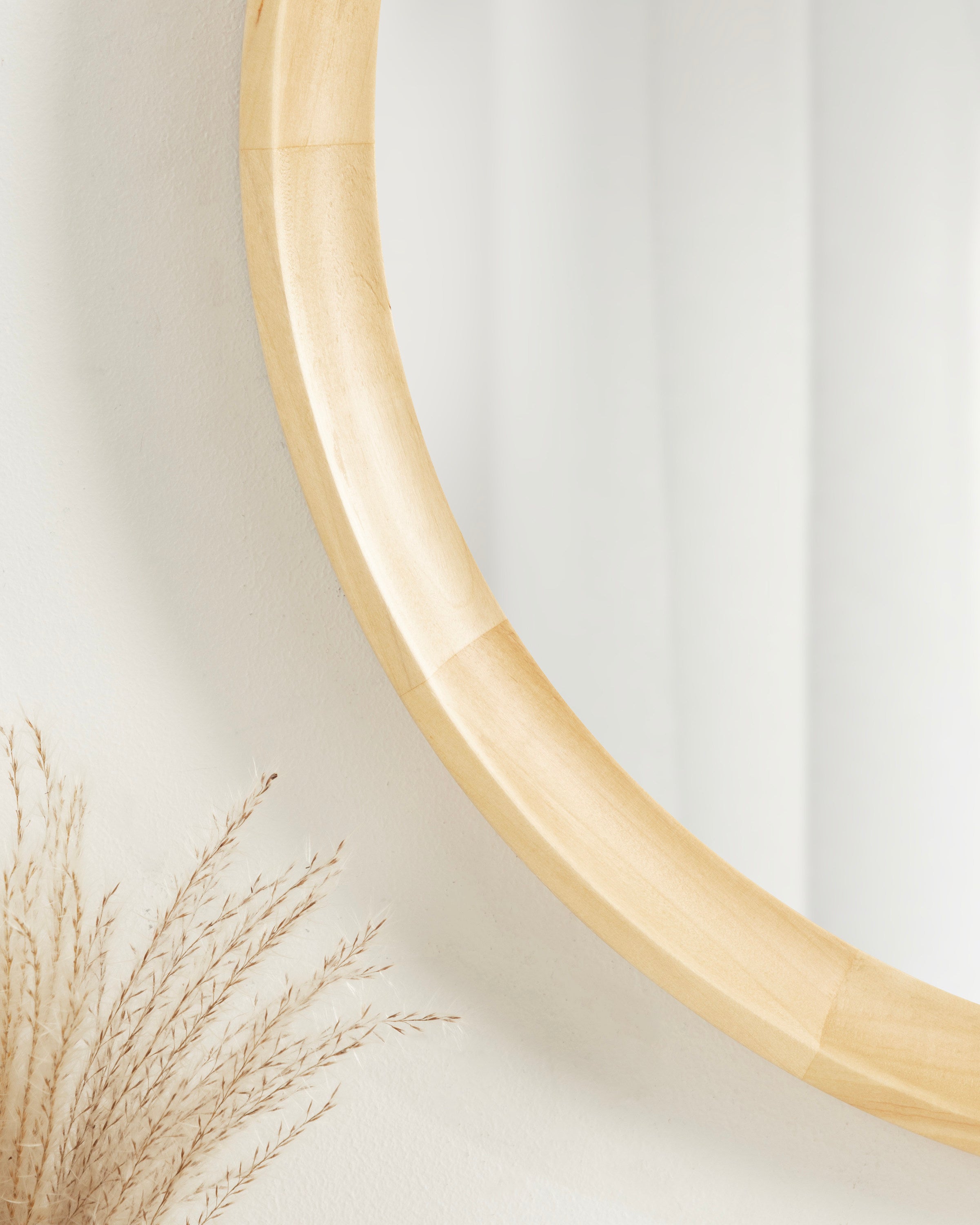 Hatherleigh Round Wood Wall Mirror