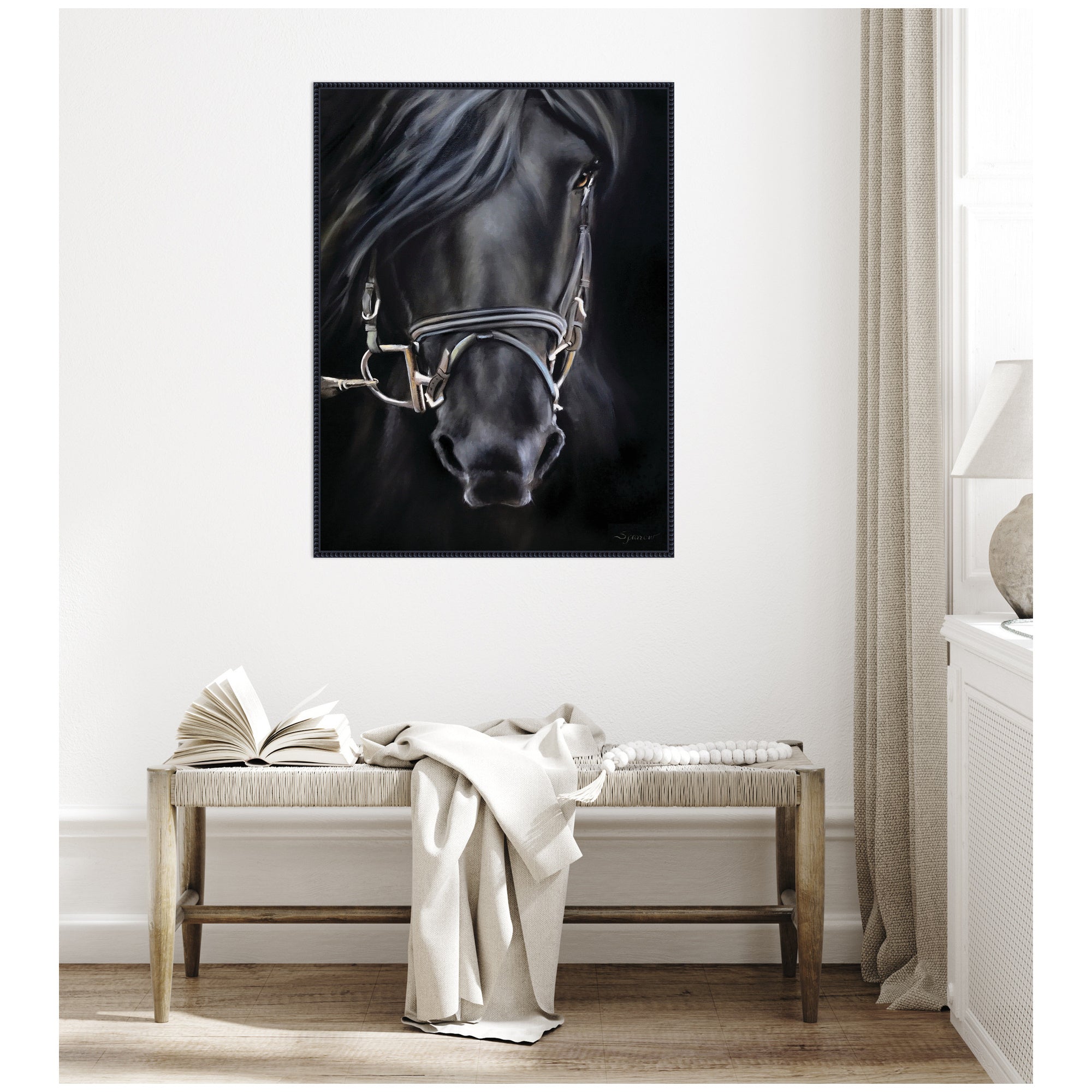 Ebony Splendor by Mary Sparrow Framed Canvas Wall Art Print