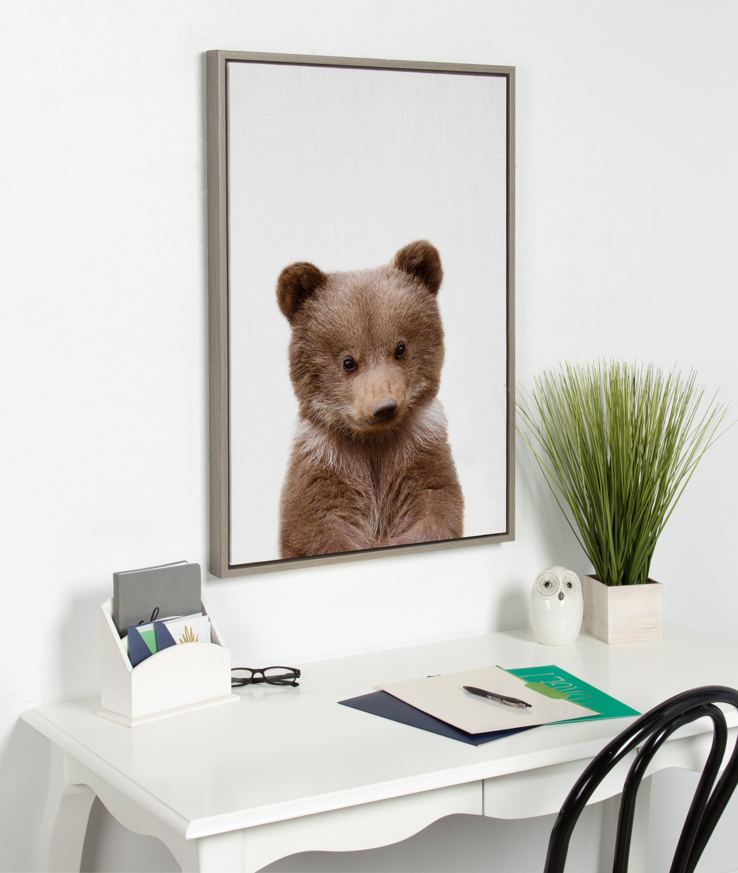Sylvie Baby Bear Framed Canvas by Amy Peterson by kateandlaurel - product image 14 for Resin Society