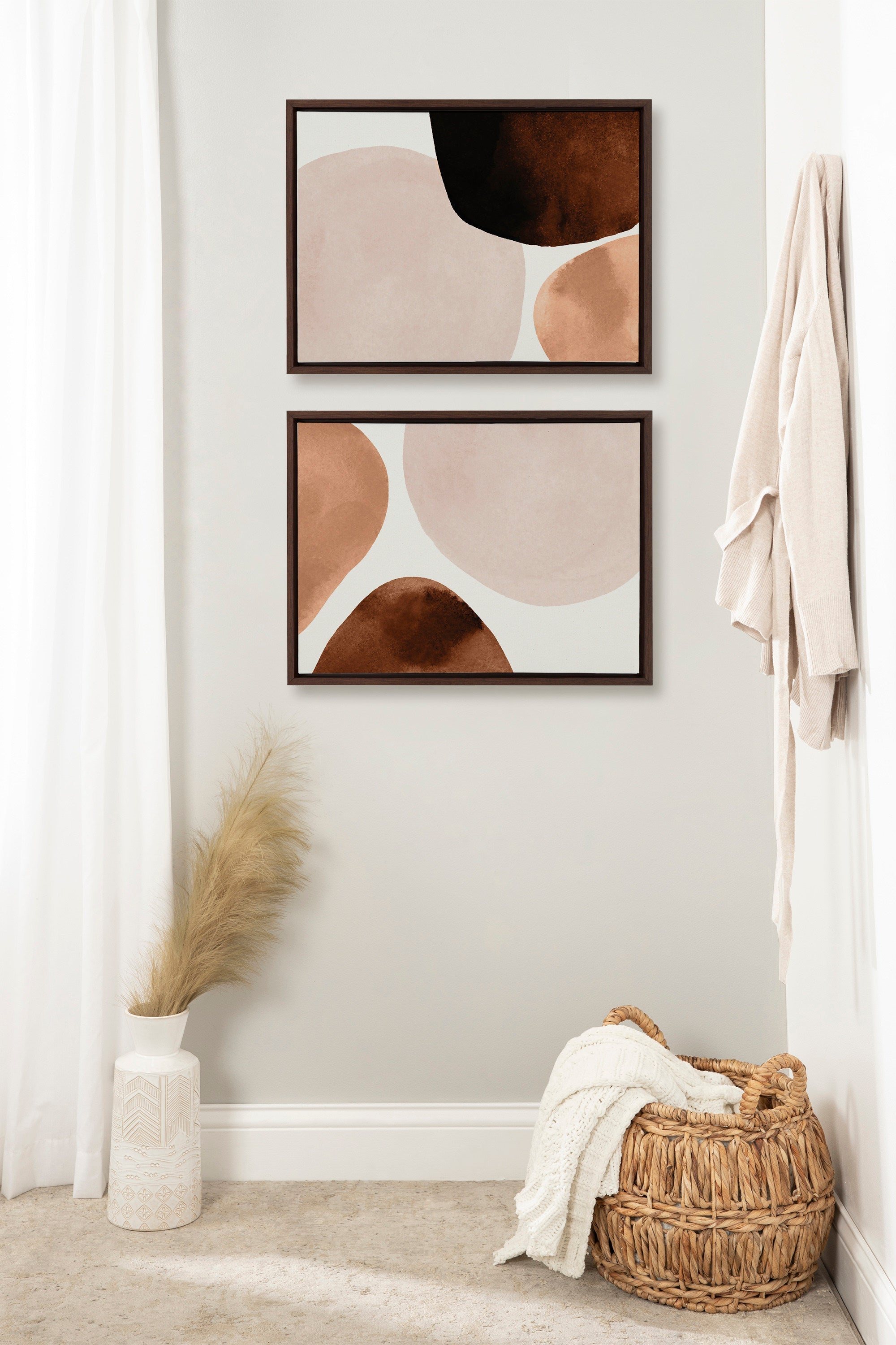Sylvie Shapes I and II Framed Canvas Set by kateandlaurel - product image 11 for Resin Society