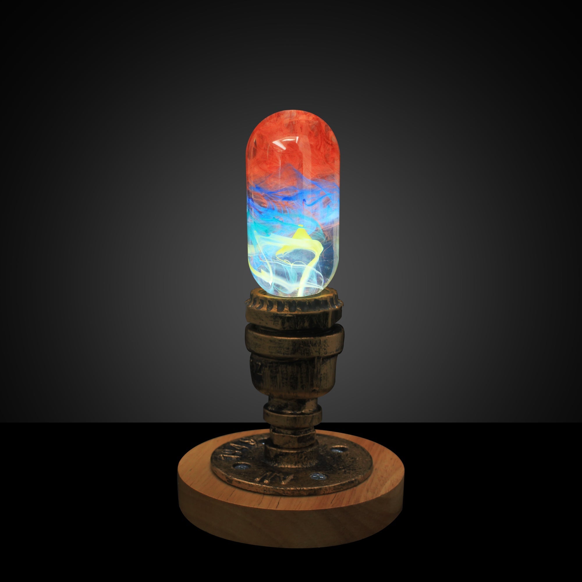 Vintage Retro Wooden Lamp Base for EP Light Bulbs