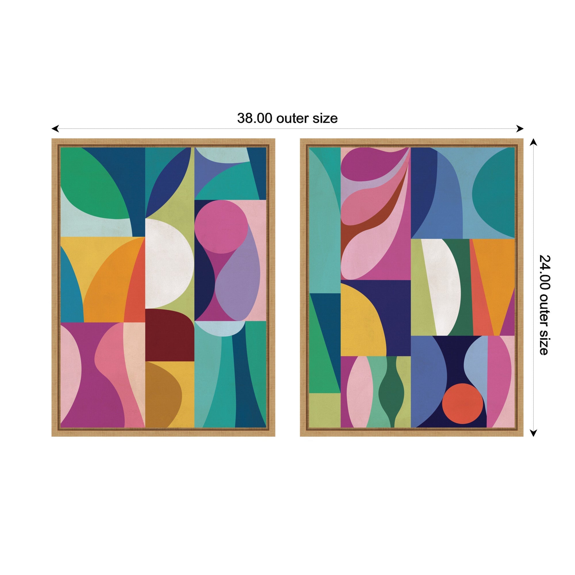 Abstract 2 Piece Framed Canvas Wall Art Set by Rachel Lee