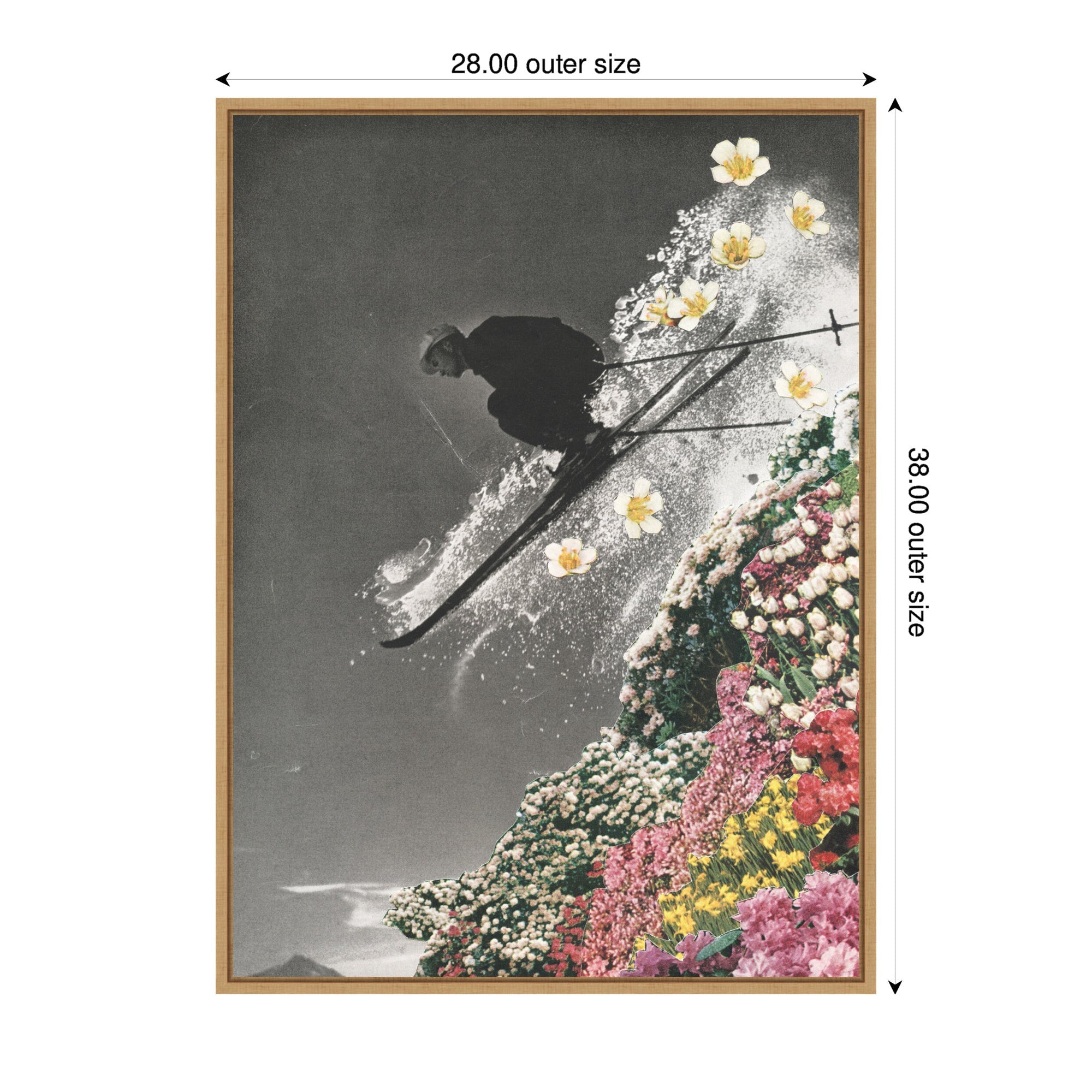 Sylvie Spring Skiing Framed Canvas by Sarah Eisenlohr