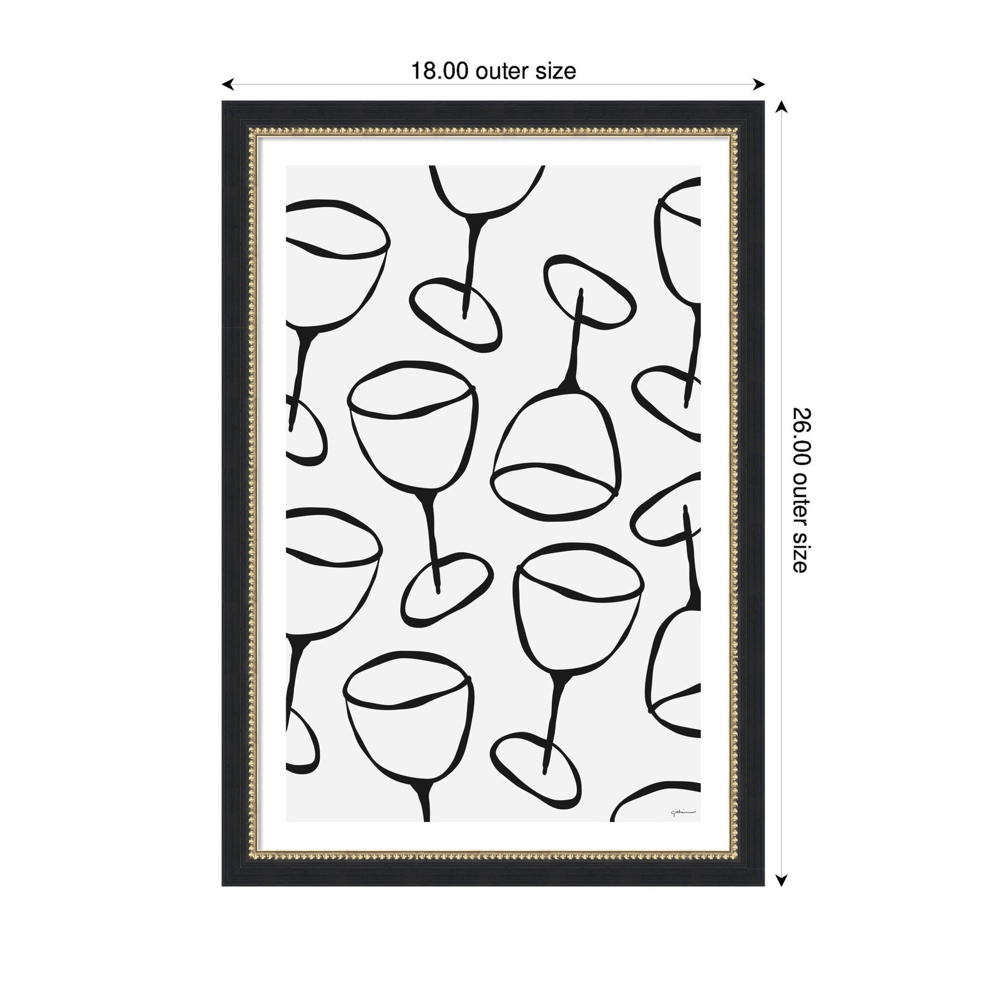 Wine Everywhere by Gabrielly Guedes Framed Wall Art Print
