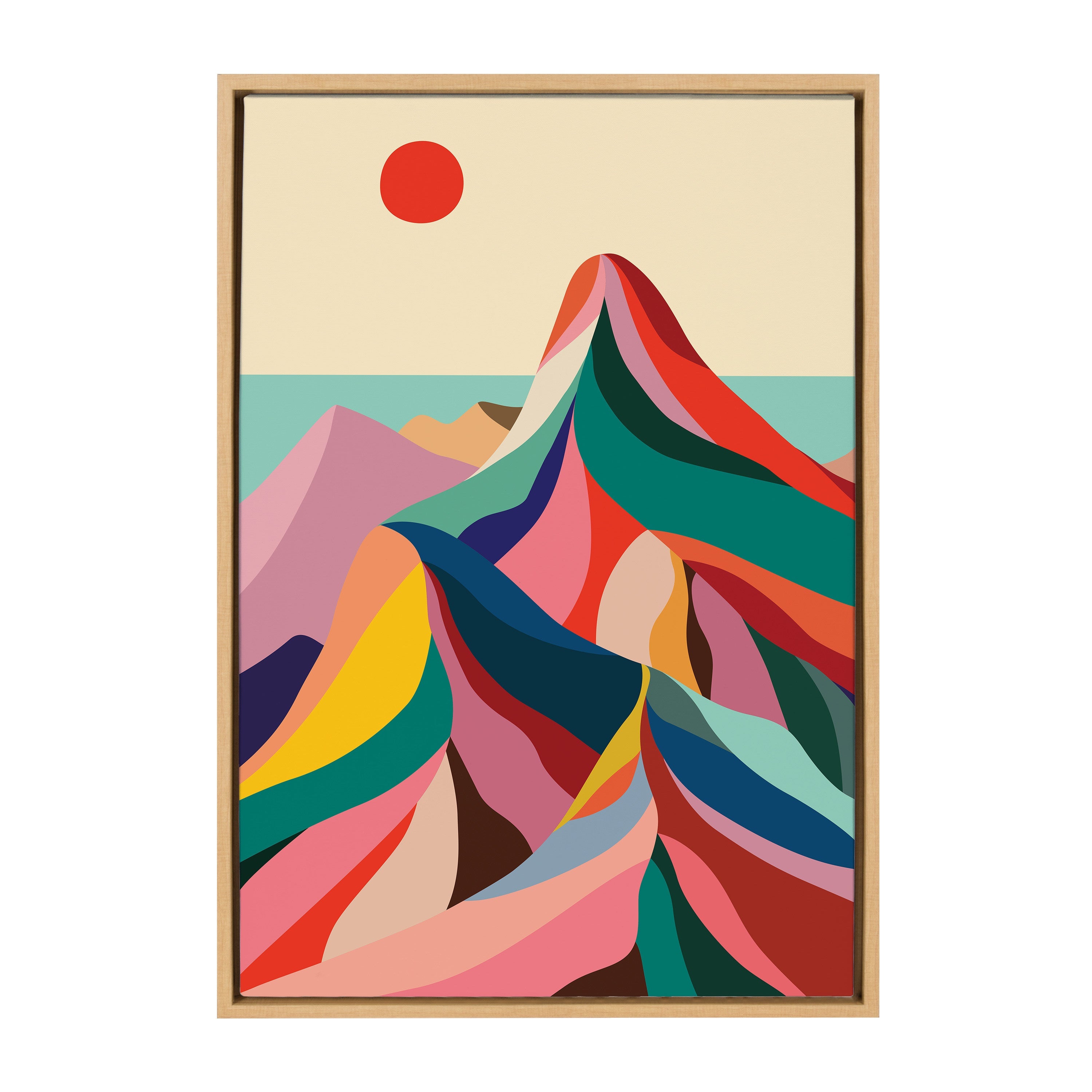 Sylvie MCM Mountains Framed Canvas by kateandlaurel - product image 13 for Resin Society