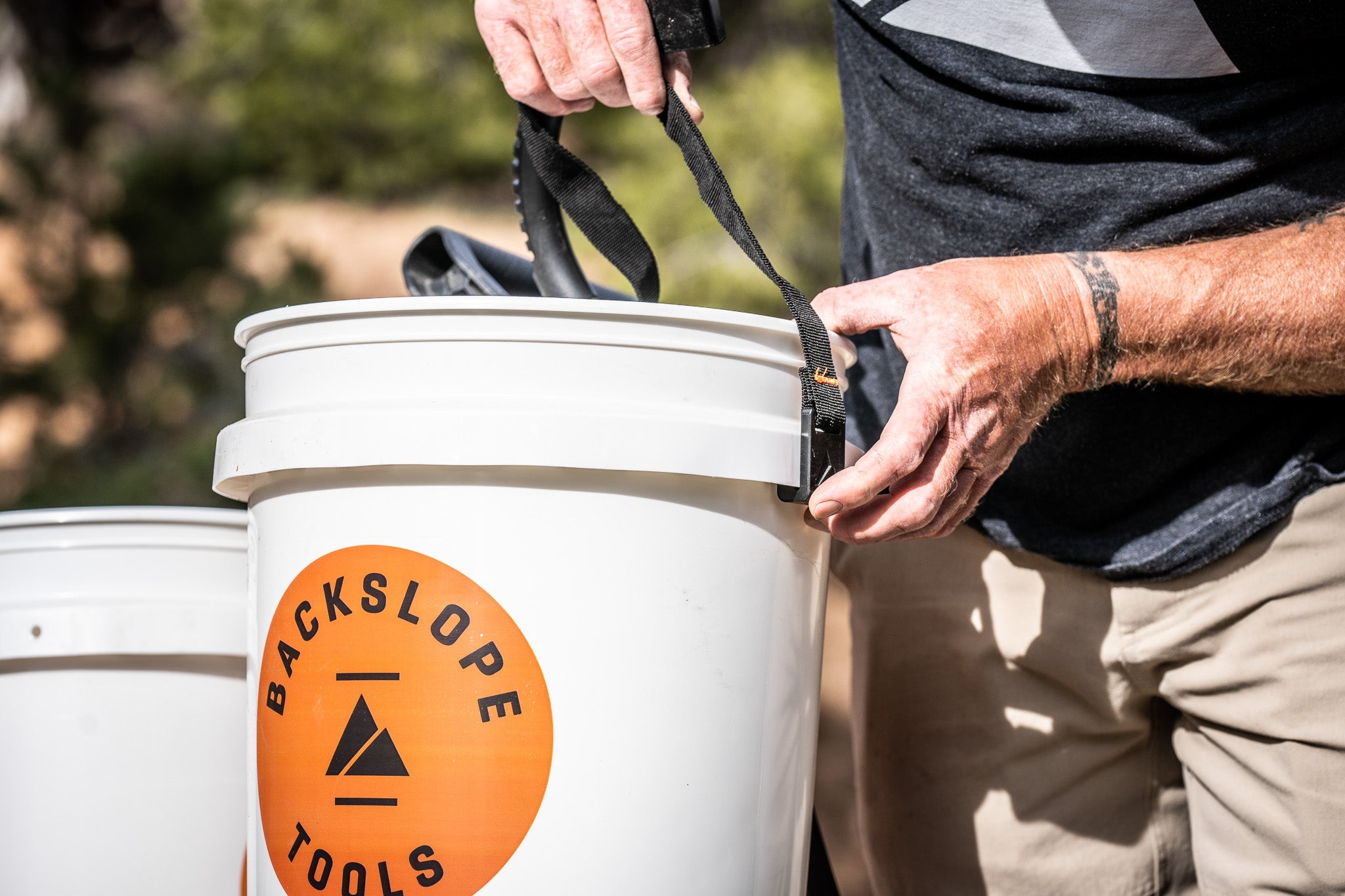 Charly Bucket with our Grandpa Webbing Handle