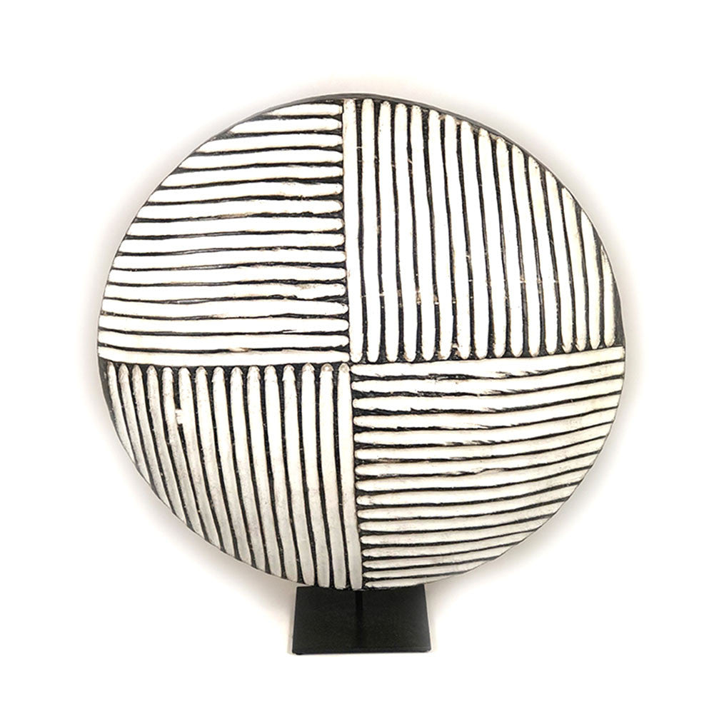 Round Bamileke Shield 22" Geometric Pattern by Mbare Ltd - product image 6 for Resin Society